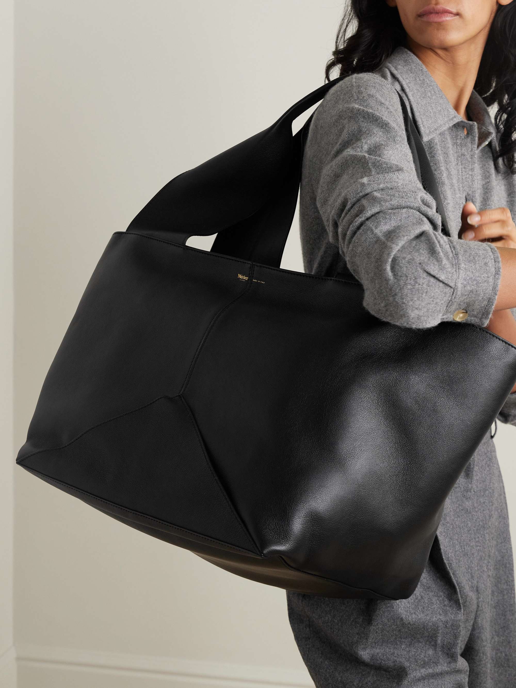 MÉTIER Market Weekend leather tote | NET-A-PORTER