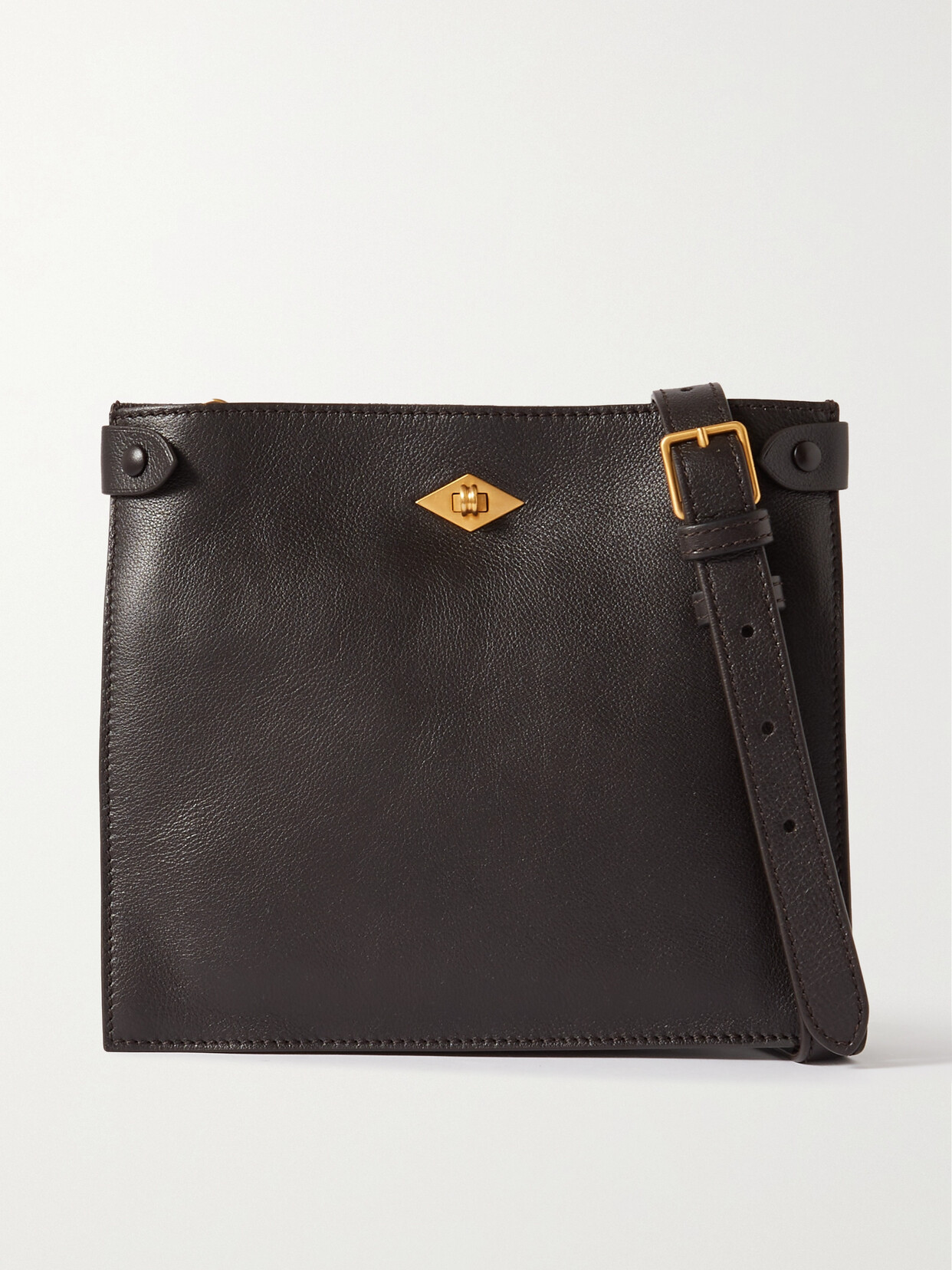 Metier Stowaway Leather Shoulder Bag In Brown