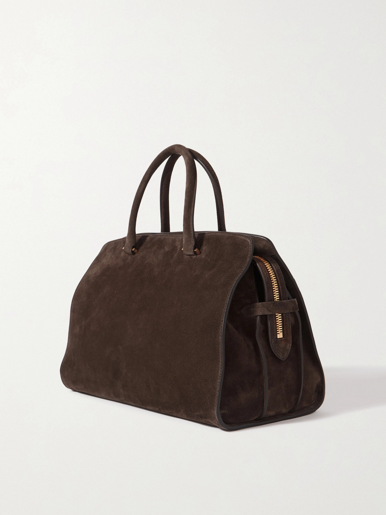 Metier Private Eye Suede Tote In Brown