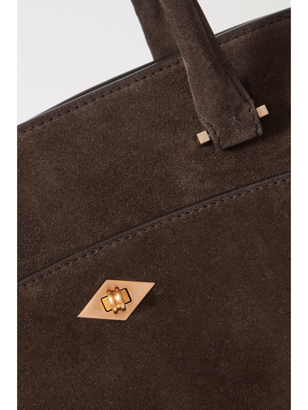 Metier Private Eye Suede Tote In Brown