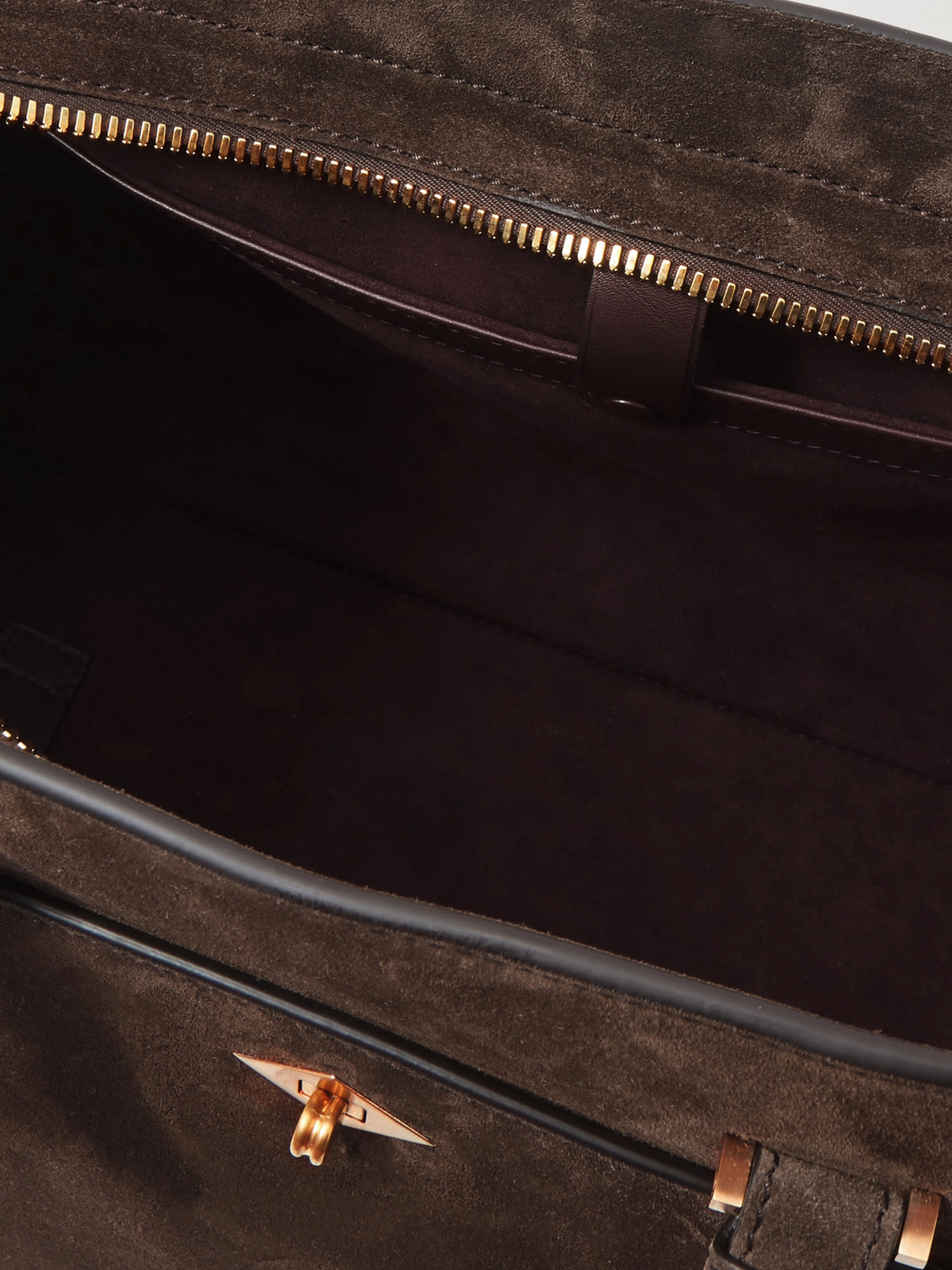 Metier Private Eye Suede Tote In Brown