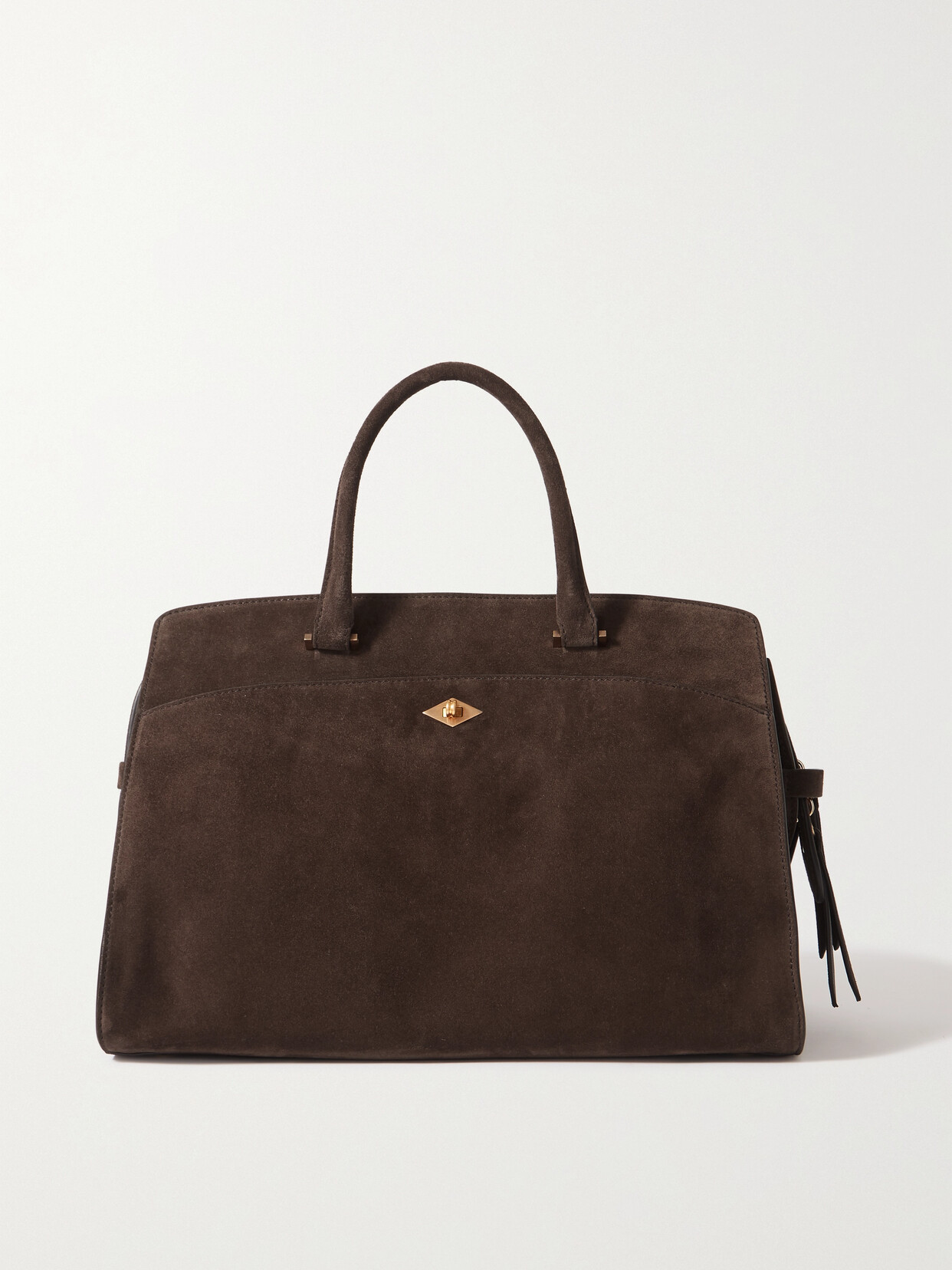 Metier Private Eye Suede Tote In Brown