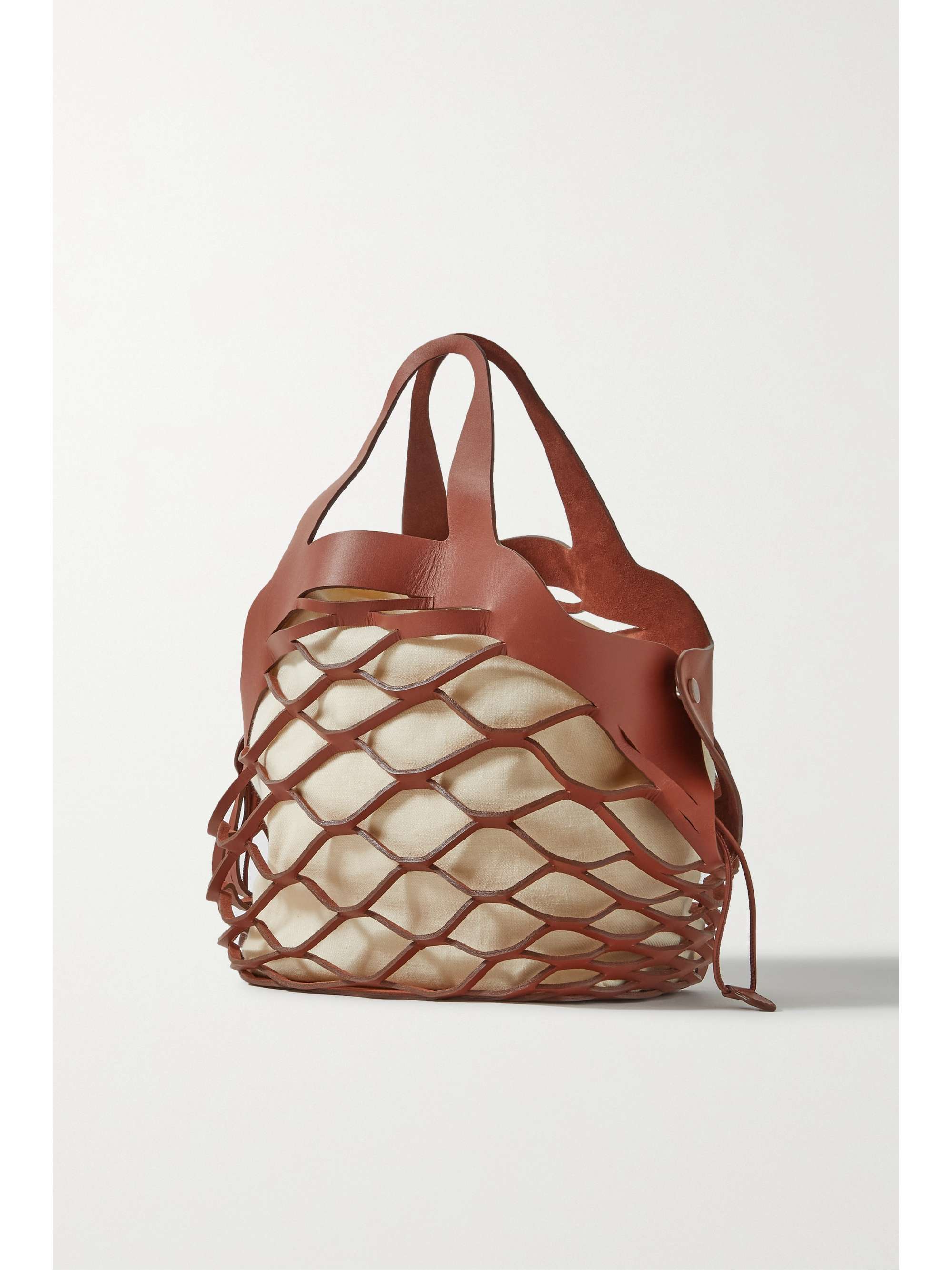 LORO PIANA Sesia cutout leather tote | NET-A-PORTER