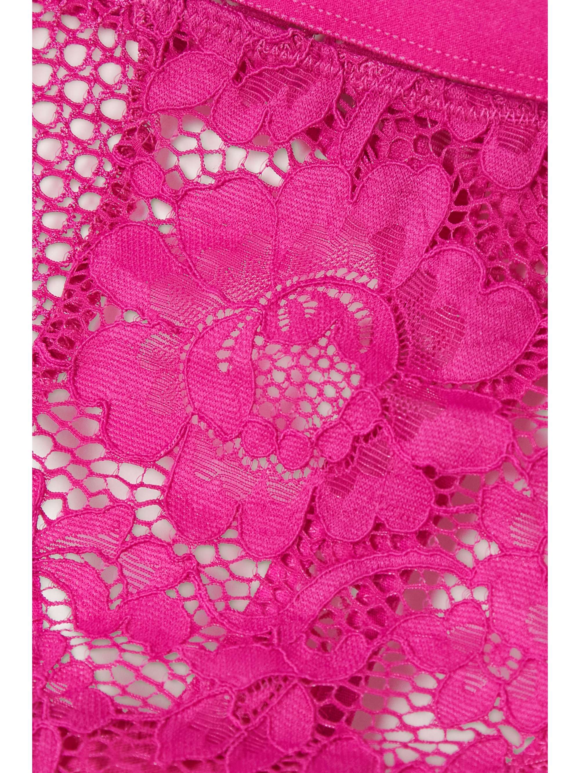 ELSE Petunia stretch-mesh and corded lace thong