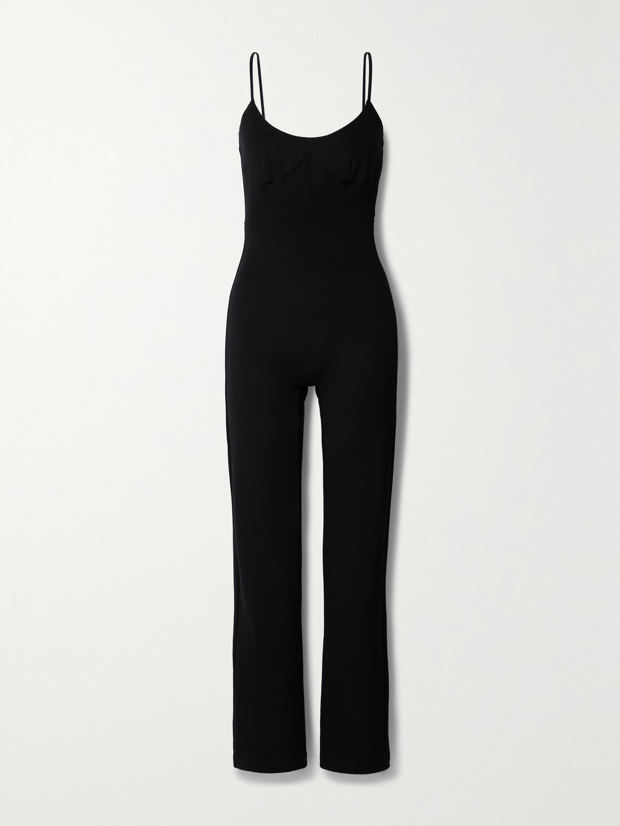 LESET Rio Corset Stretch-ponte Jumpsuit - Black