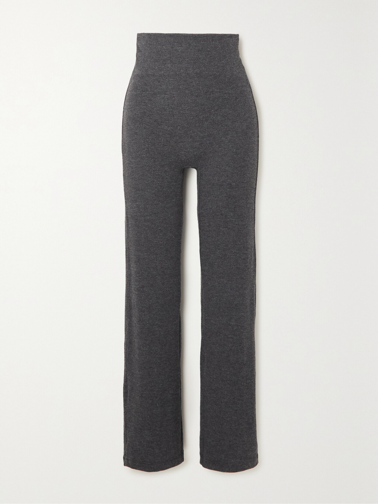 LESET - Lauren Brushed Stretch-knit Slim-leg Pants - Gray