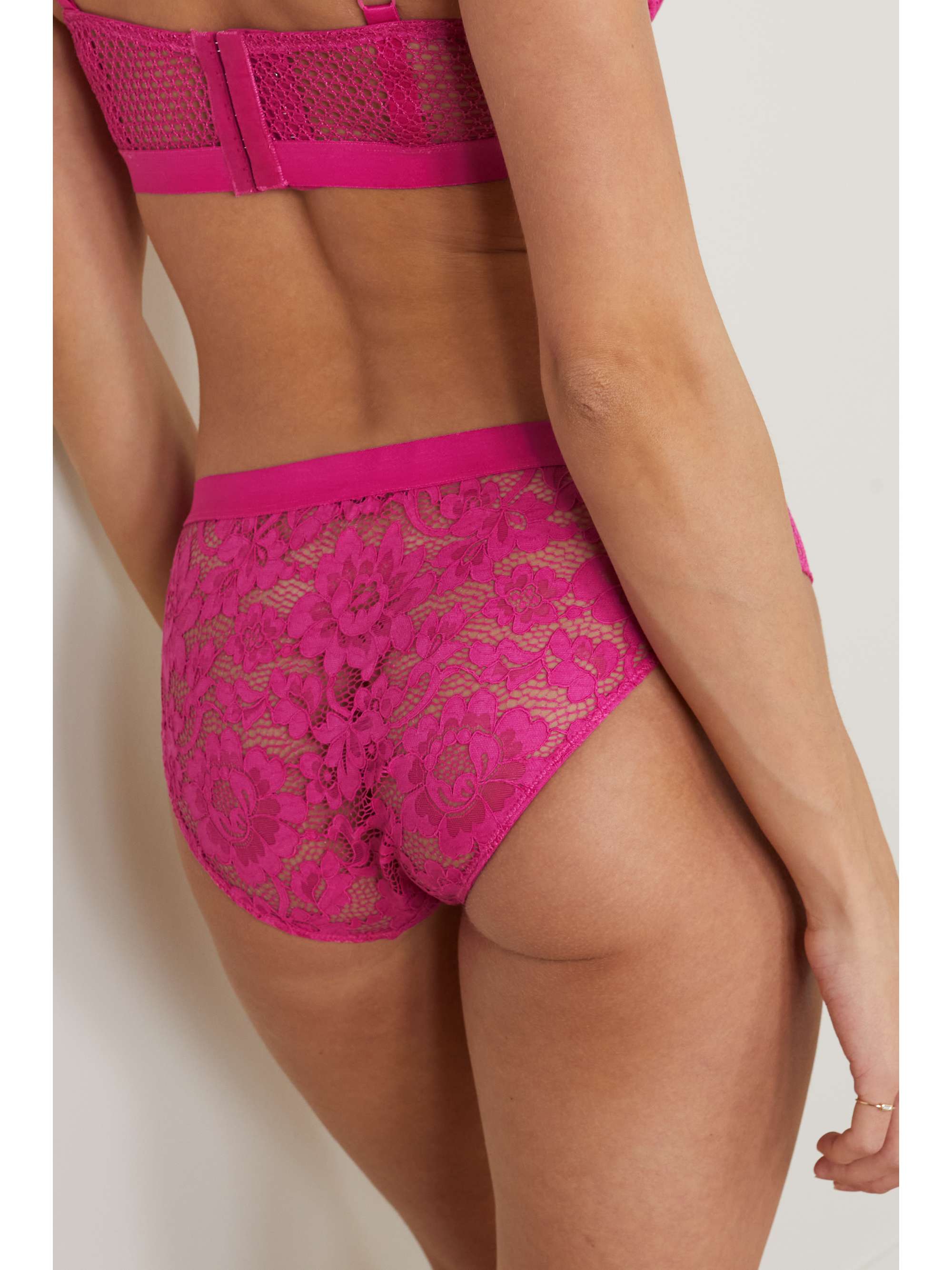 ELSE Petunia stretch-mesh and corded lace briefs