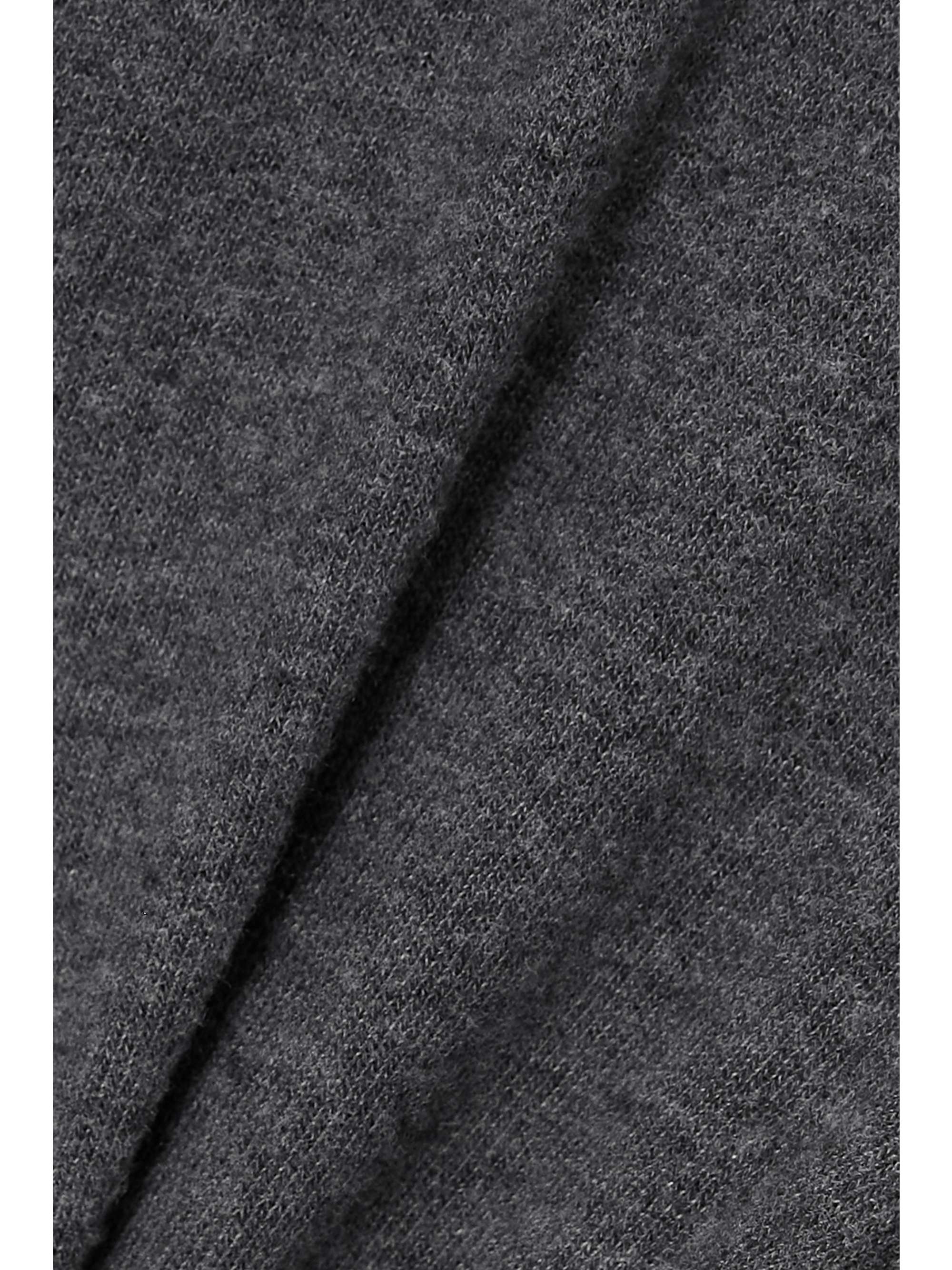 LESET Lauren cropped brushed stretch-knit cardigan