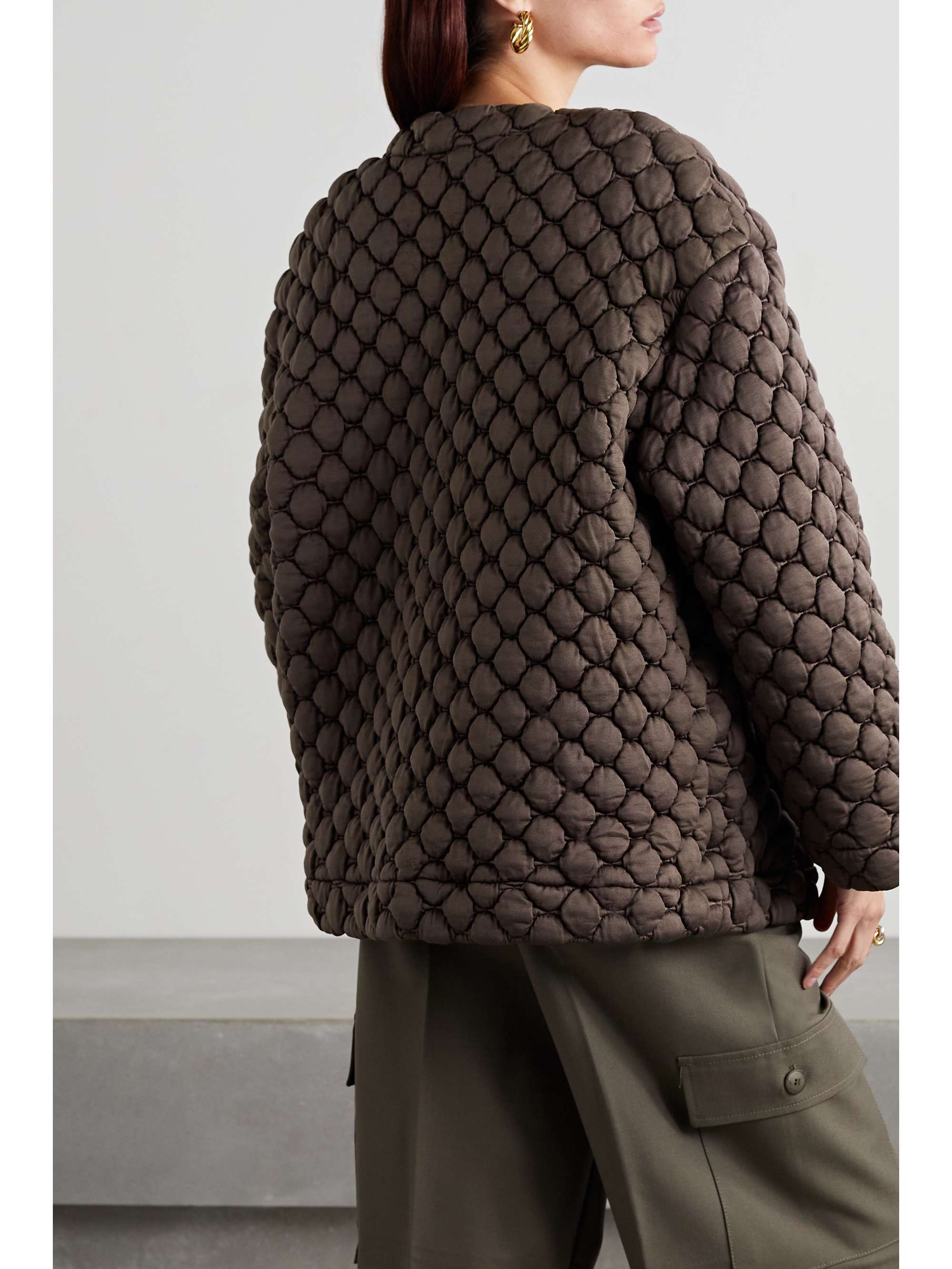 LESET Jack quilted jersey bomber jacket