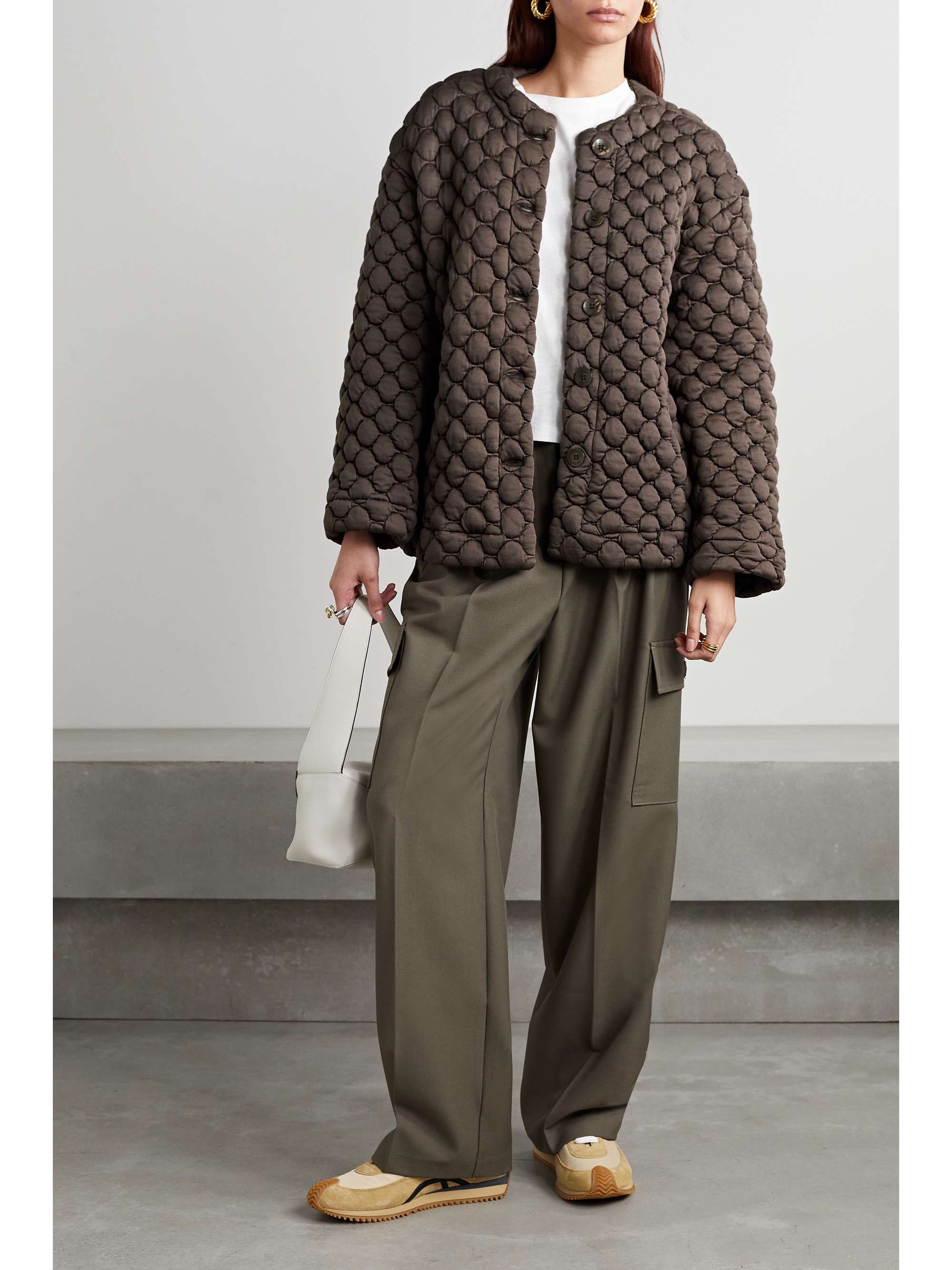 LESET Jack quilted jersey bomber jacket