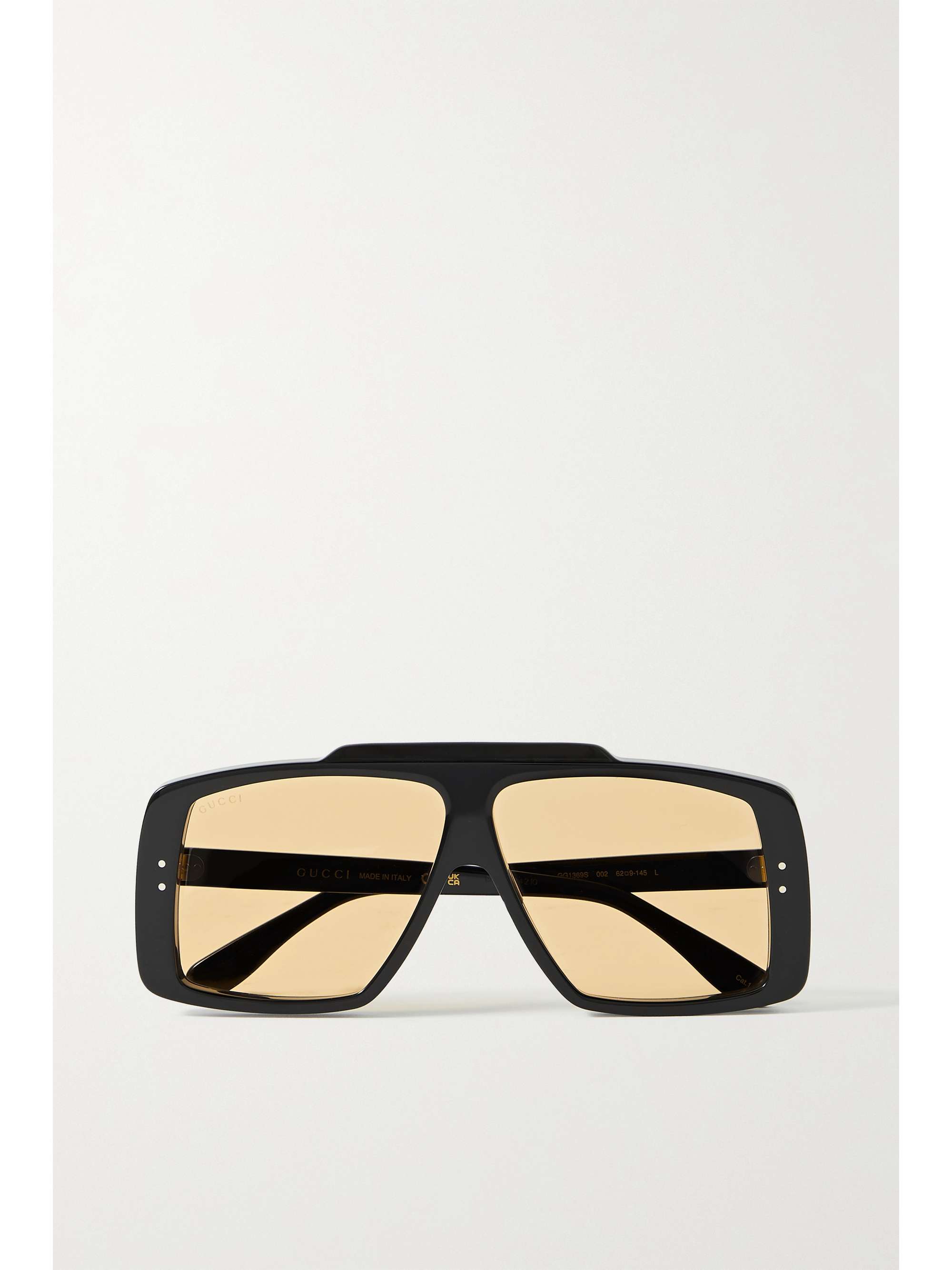 Gucci Eyewear - rectangular-frame Acetate Sunglasses - Black - One Size - Net A Porter