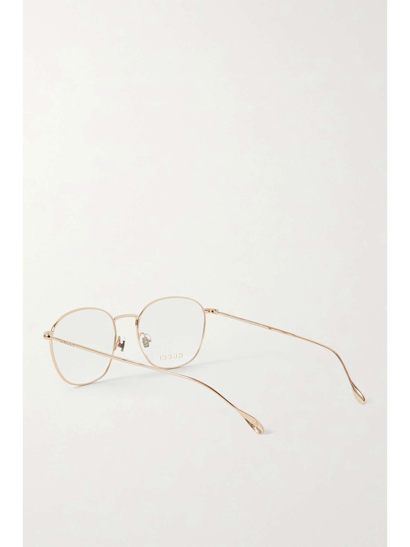gold frame glasses gucci