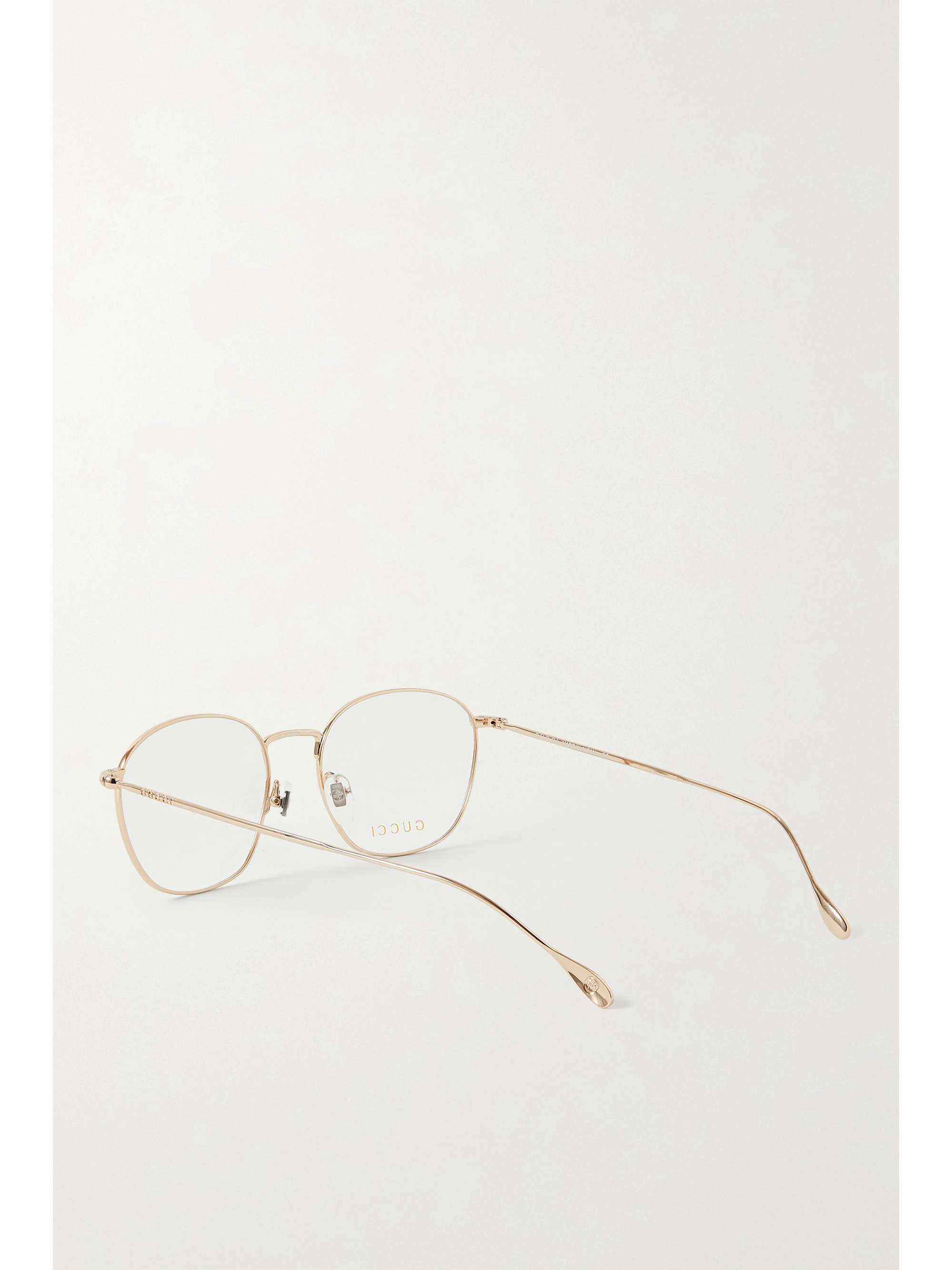 GUCCI EYEWEAR Round-frame gold-tone optical glasses