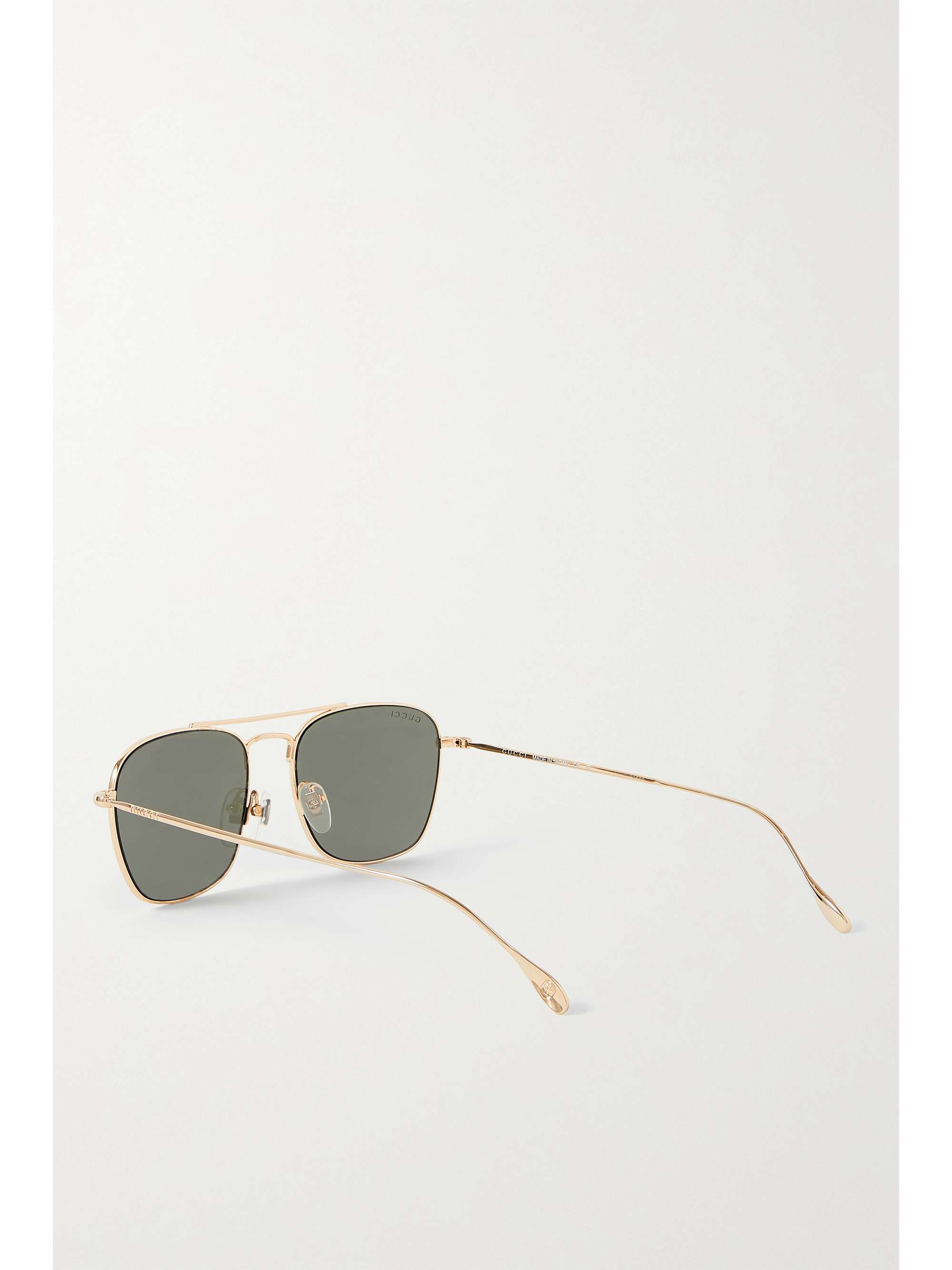 GUCCI EYEWEAR Aviator-style gold-tone sunglasses