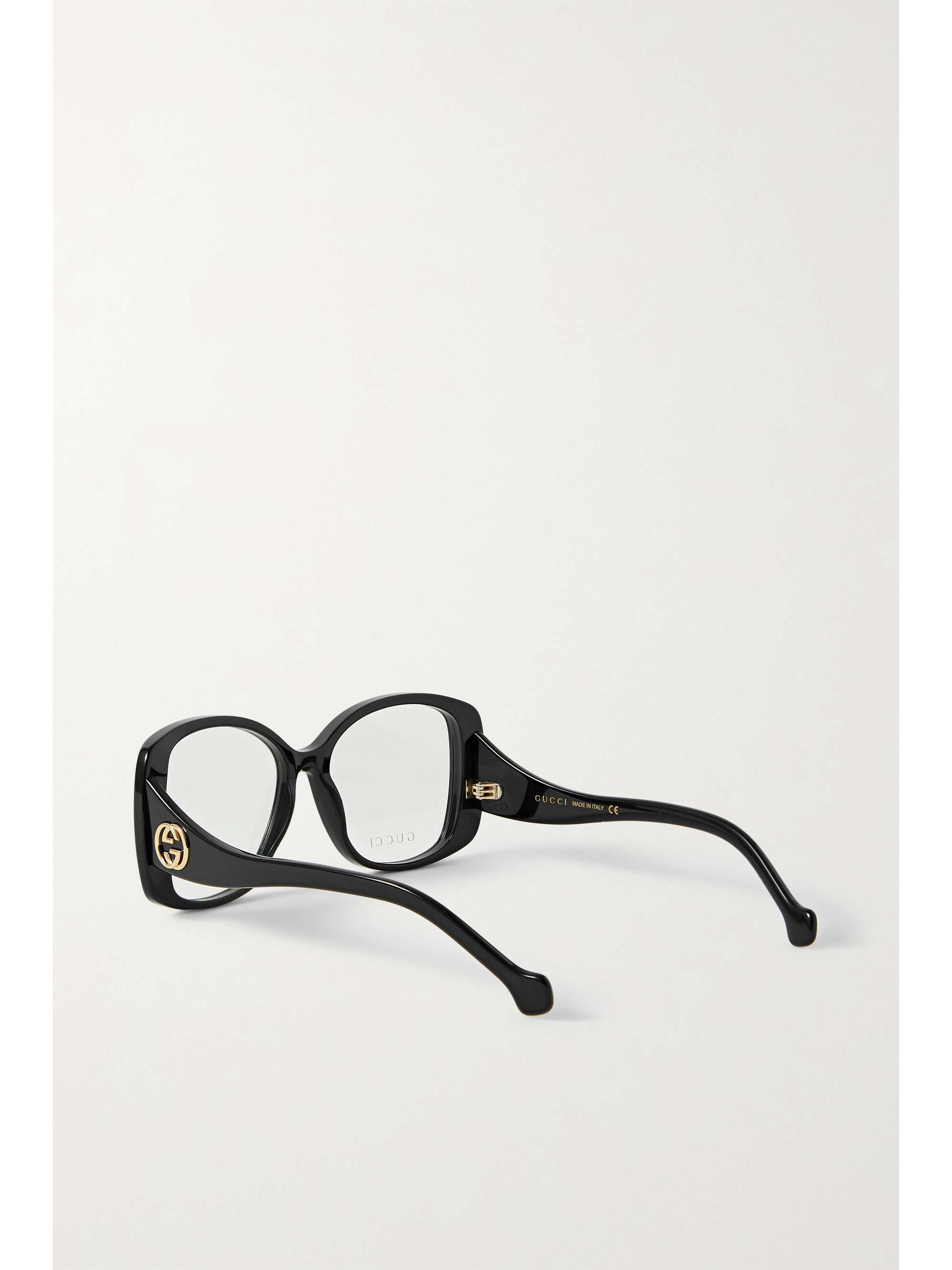 GUCCI EYEWEAR GG oversized square-frame acetate optical glasses