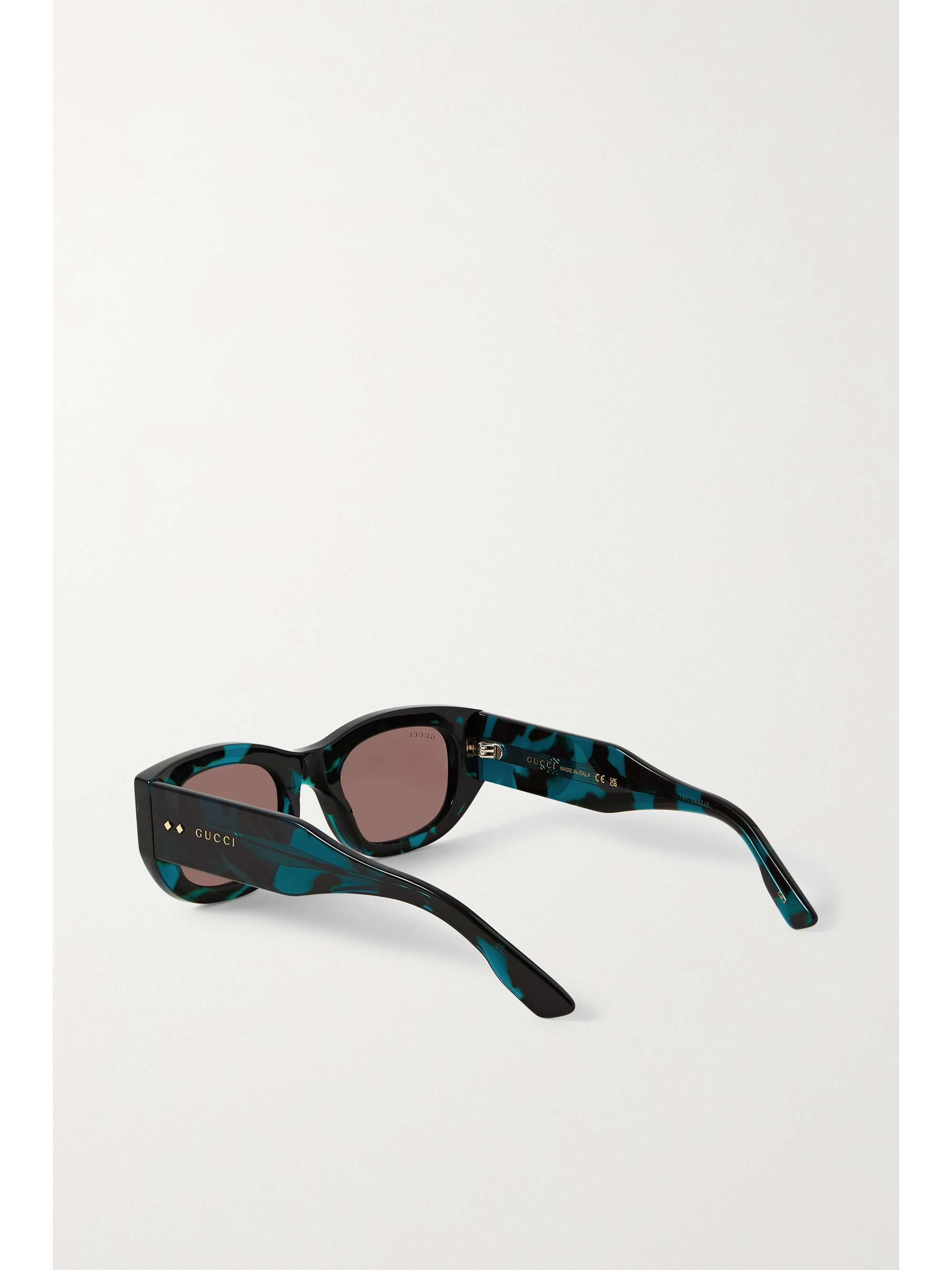 GUCCI EYEWEAR 猫眼玳瑁纹板材太阳镜