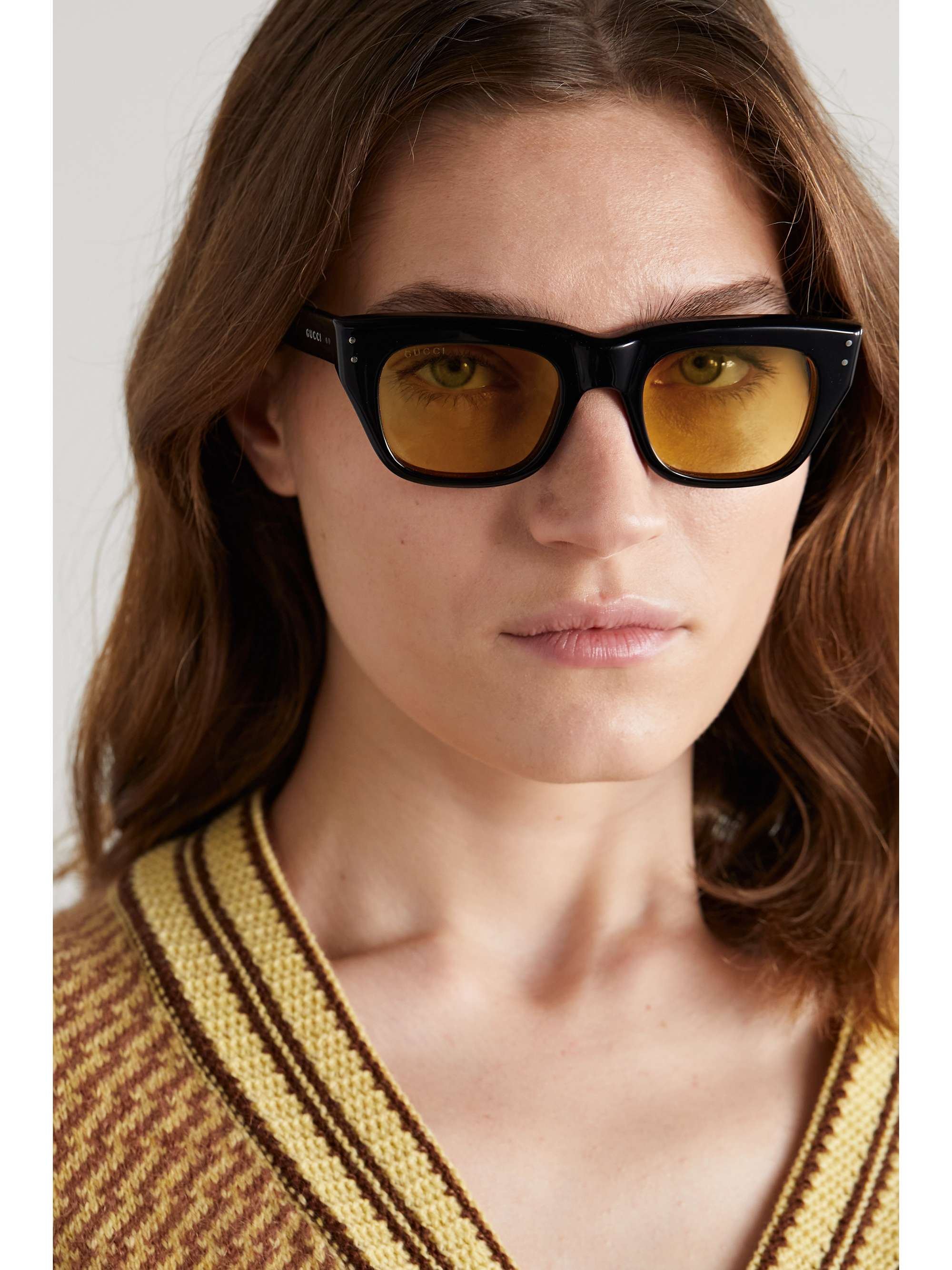 GUCCI EYEWEAR 板材方框太阳镜