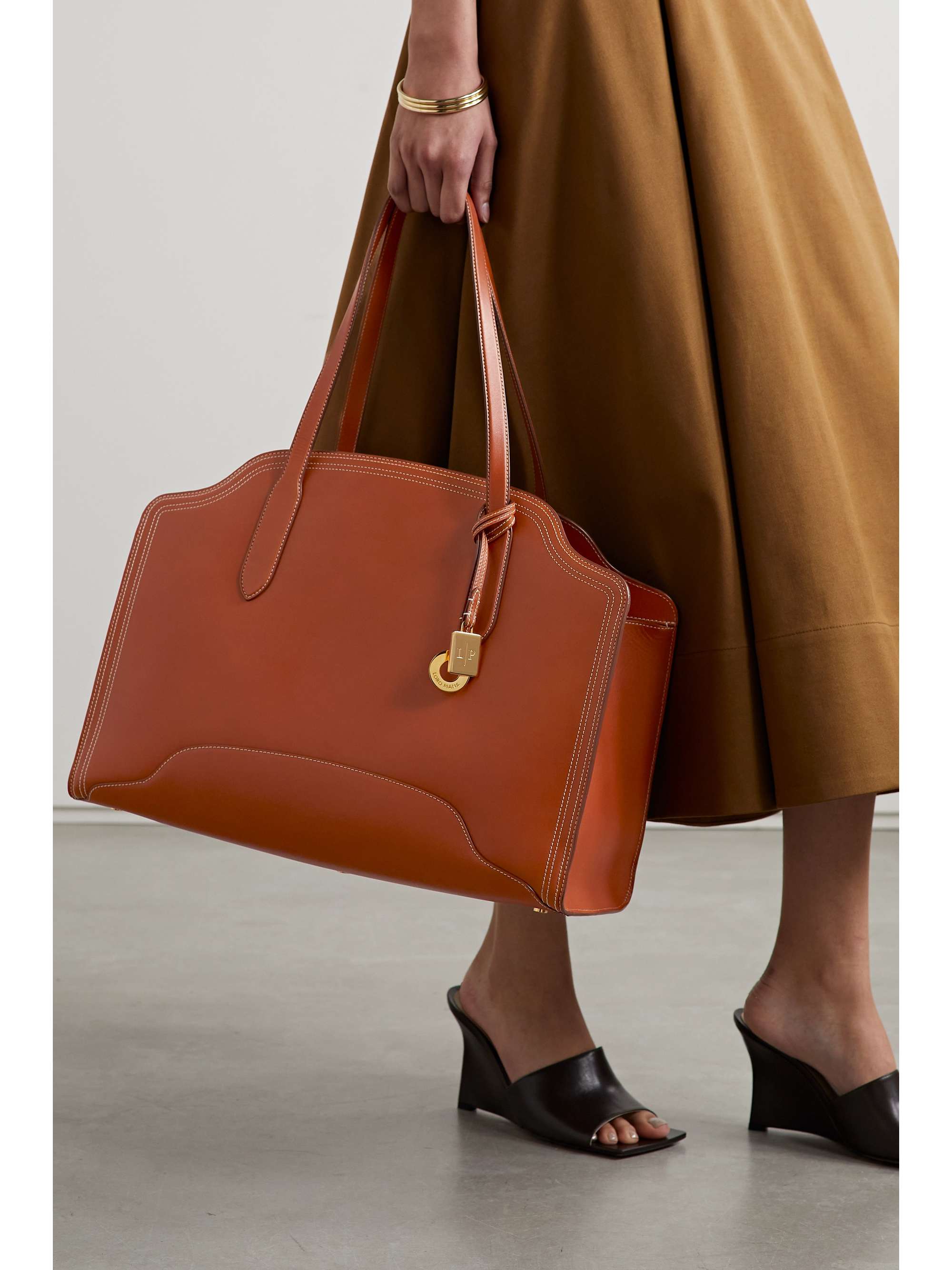 LORO PIANA Sesia leather tote