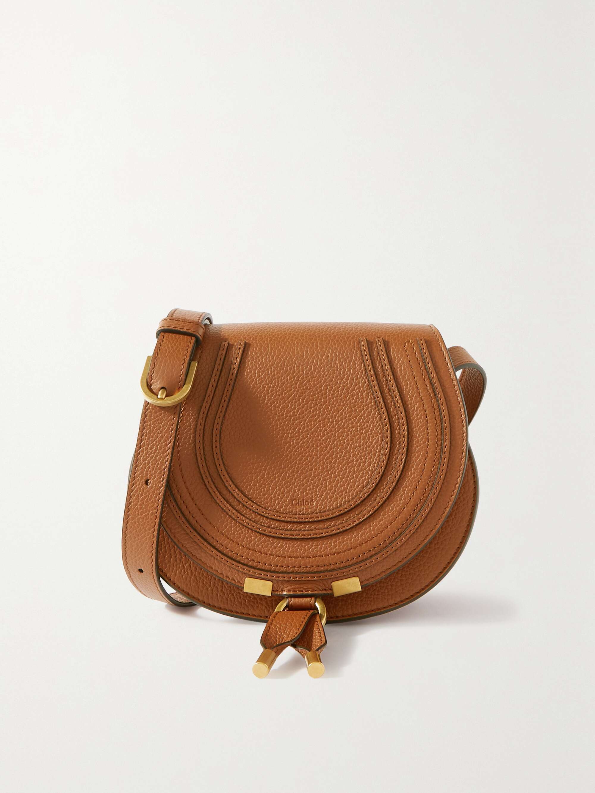 CHLOÉ Marcie mini textured-leather shoulder bag | NET-A-PORTER