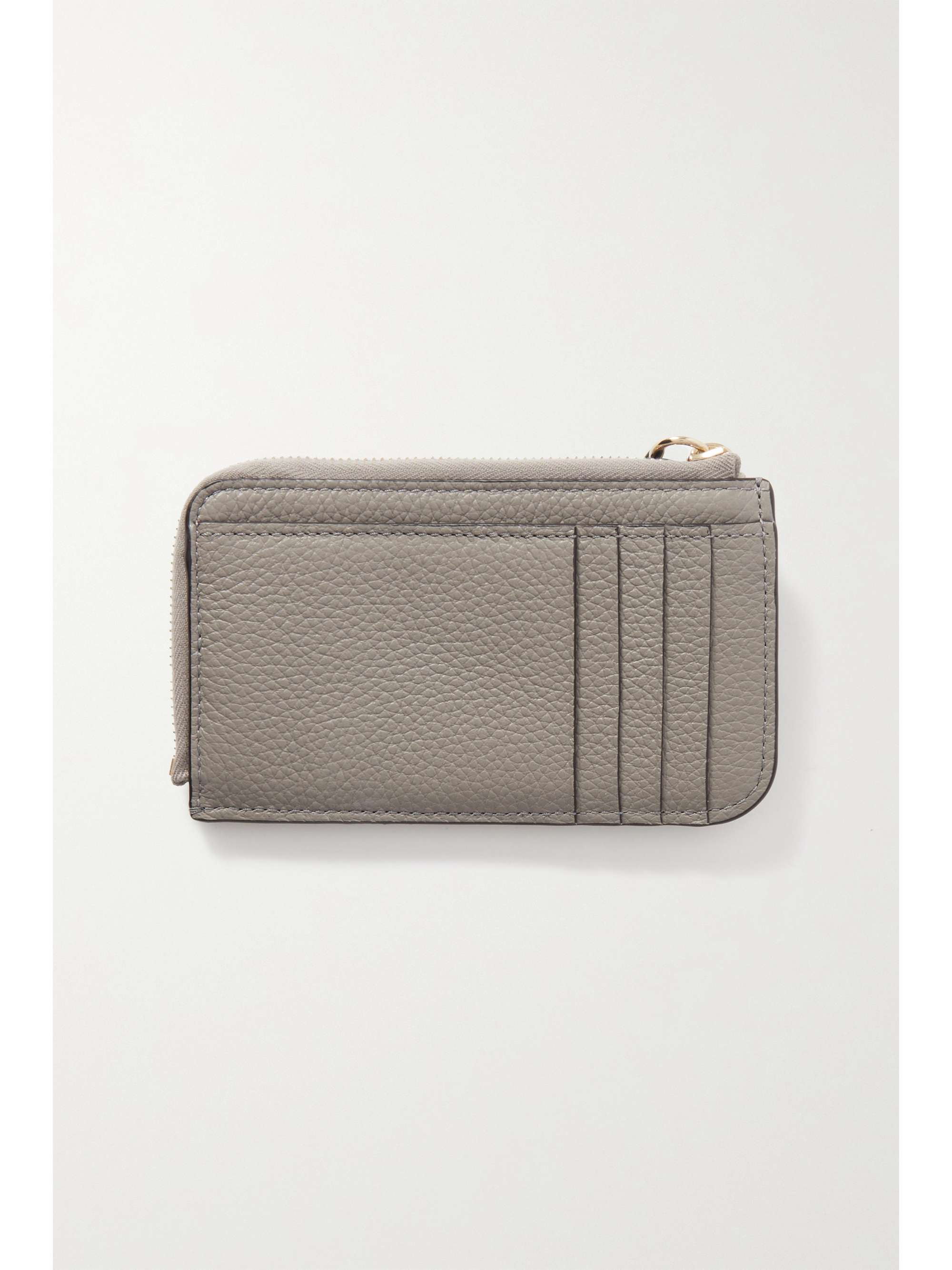 CHLOÉ + NET SUSTAIN Alphabet textured-leather wallet