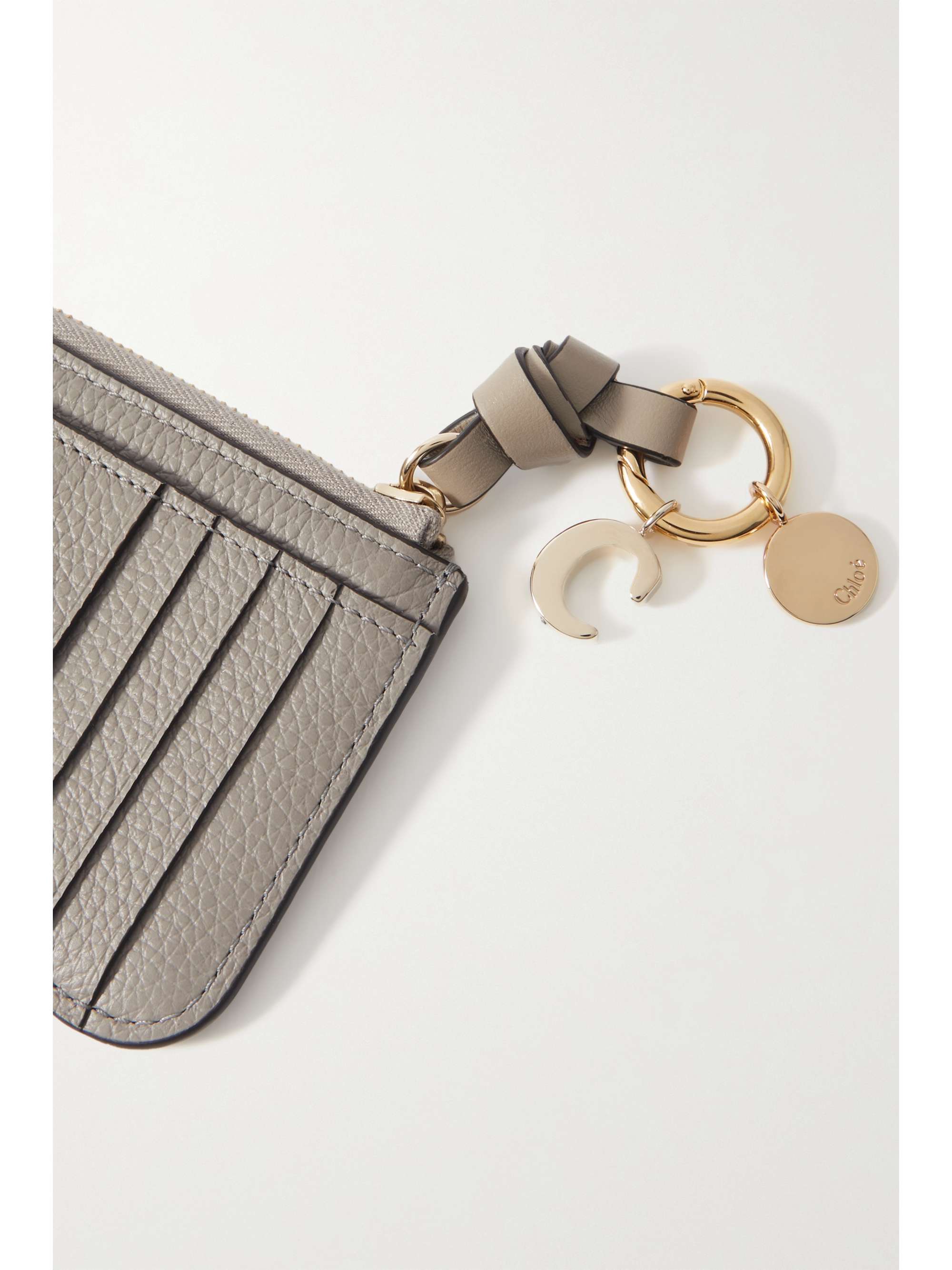 CHLOÉ + NET SUSTAIN Alphabet textured-leather wallet