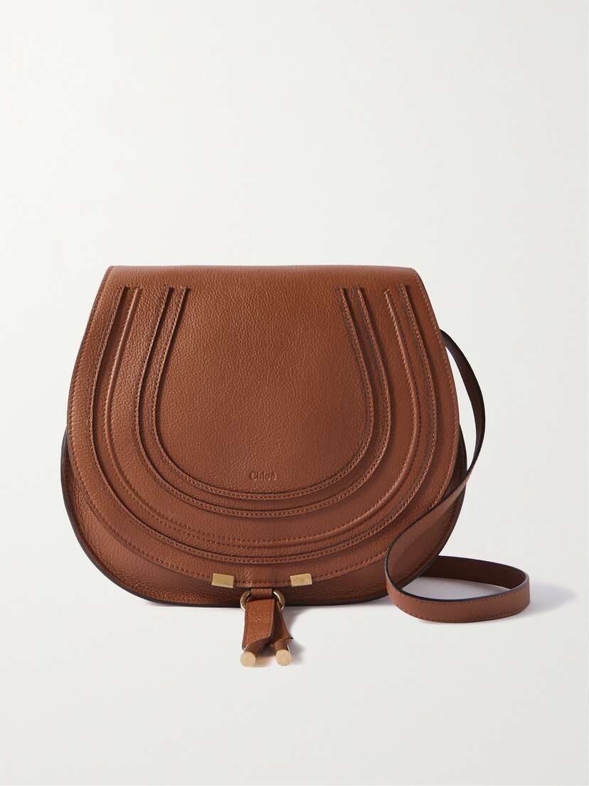 Chloé + Net Sustain Marcie Medium Textured-leather Shoulder Bag