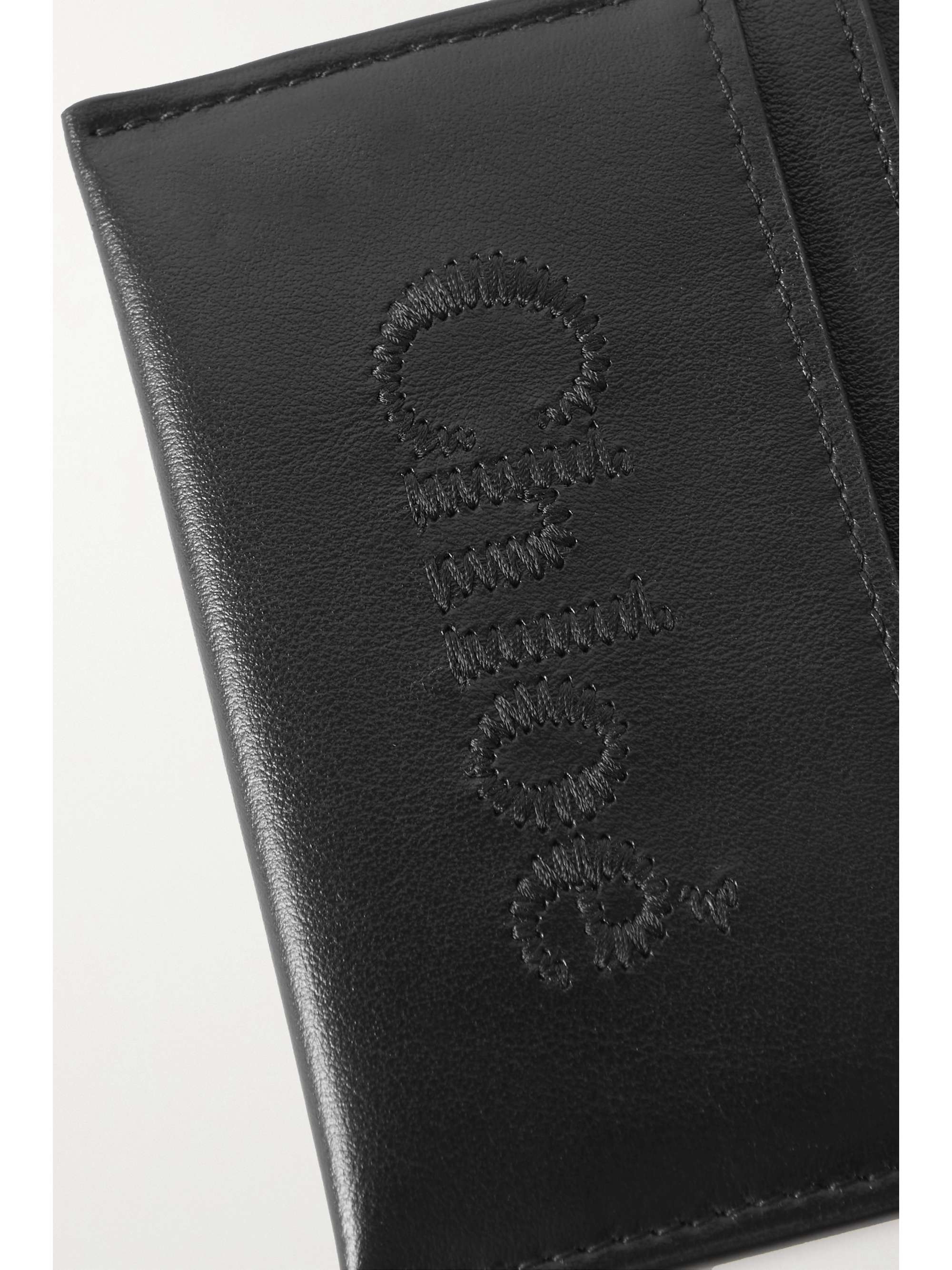 CHLOÉ + NET SUSTAIN Chloé Sense embroidered leather cardholder