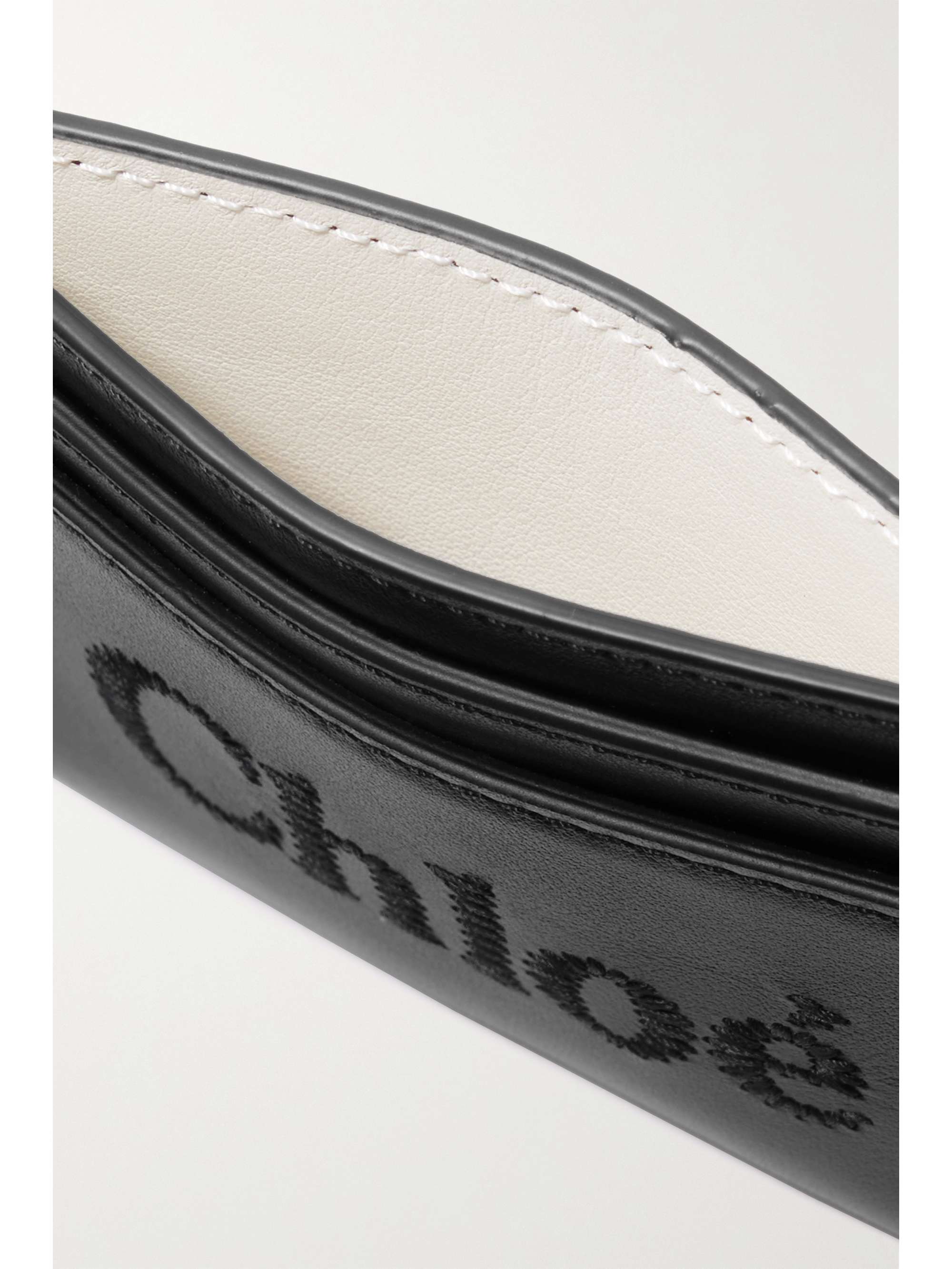 CHLOÉ + NET SUSTAIN Chloé Sense embroidered leather cardholder