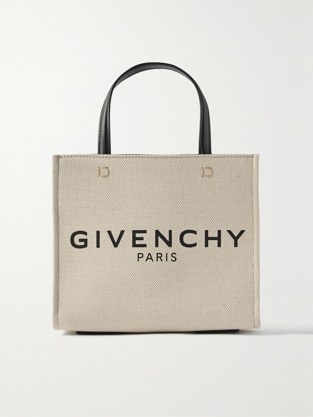 Givenchy - G-tote Mini Leather-trimmed Printed Cotton-canvas Tote - Neutrals