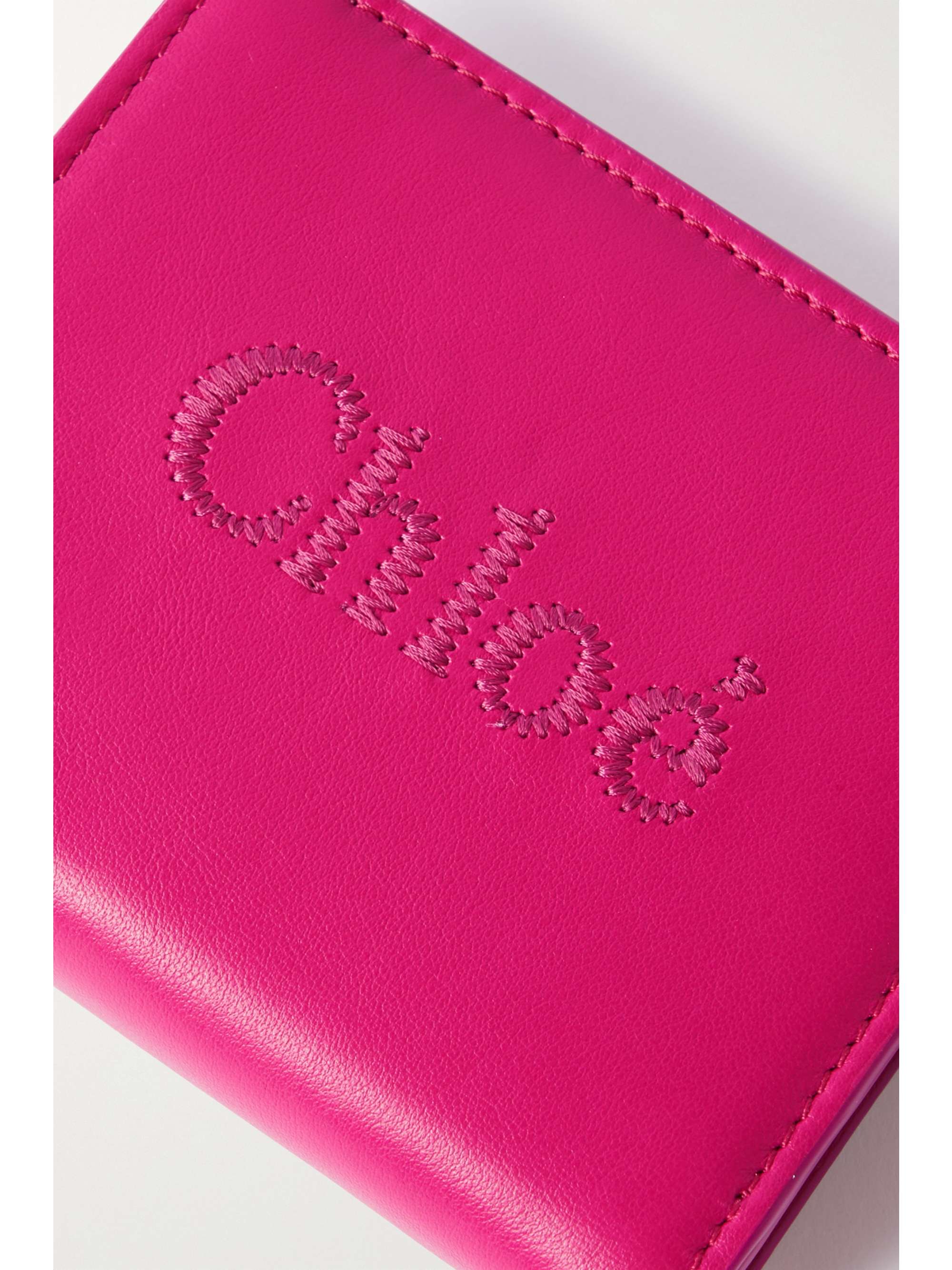 CHLOÉ + NET SUSTAIN embroidered leather wallet