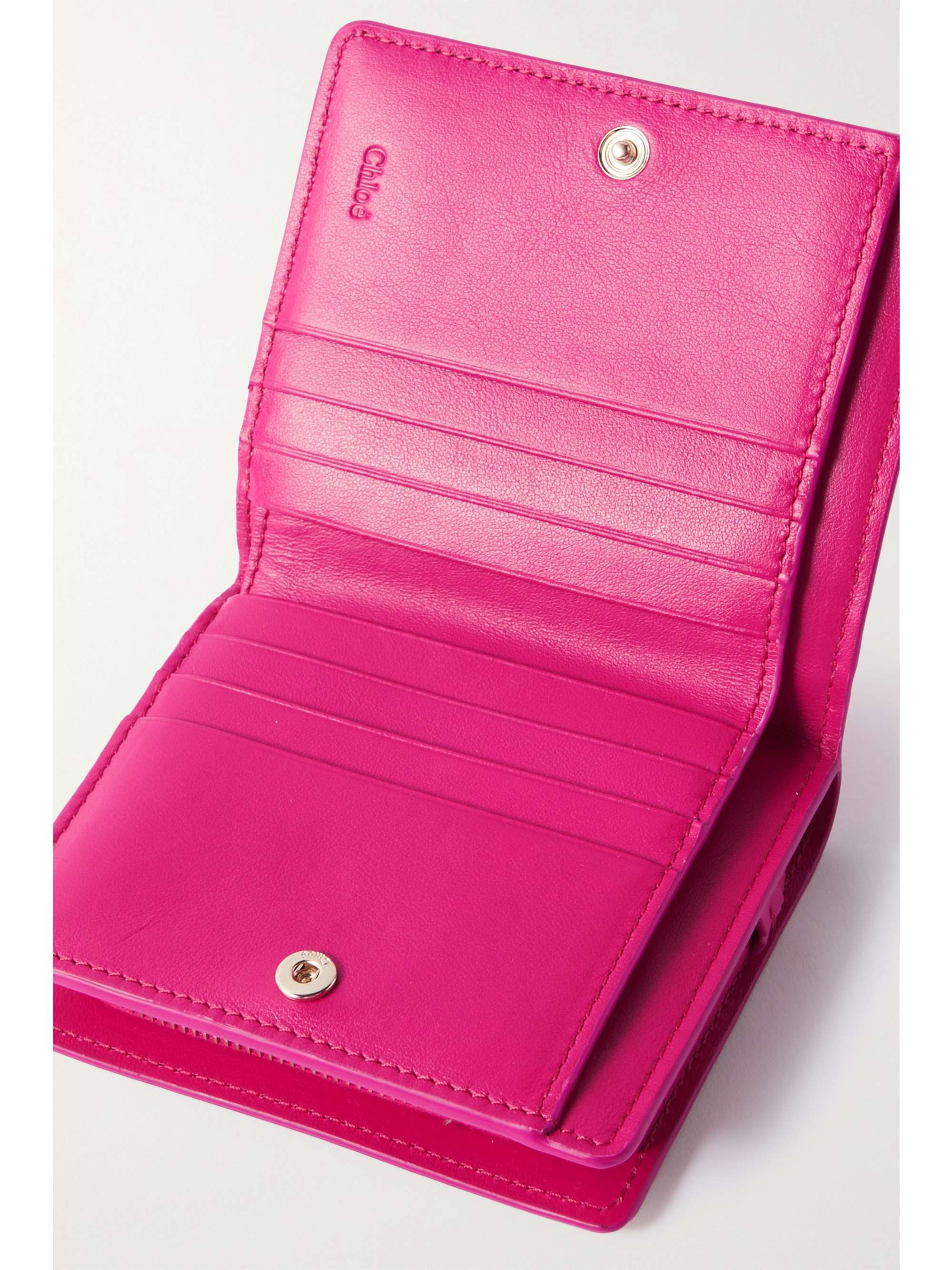 CHLOÉ + NET SUSTAIN embroidered leather wallet