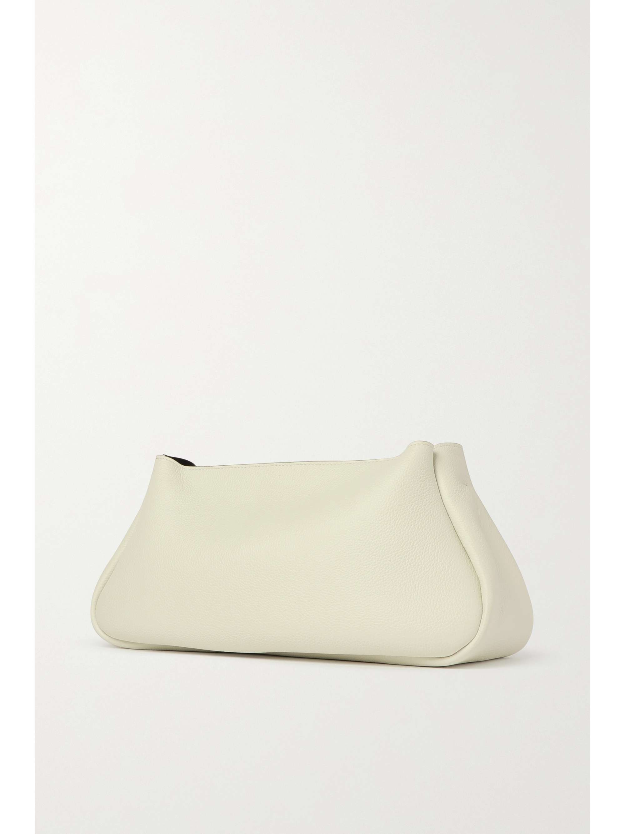 CHLOÉ + NET SUSTAIN Marcie smooth and textured-leather clutch