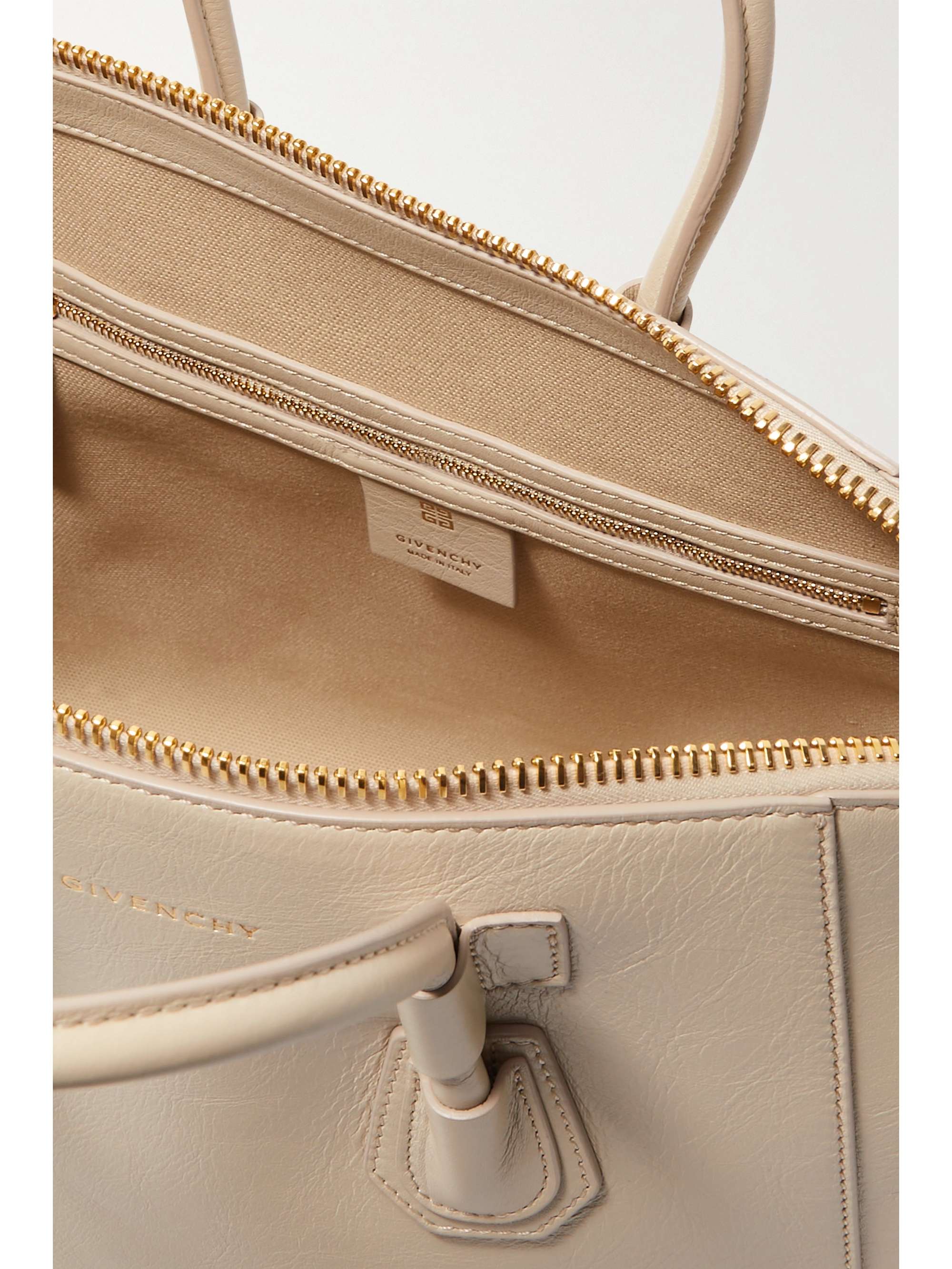 Antigona Small Leather Tote Bag in Beige - Givenchy