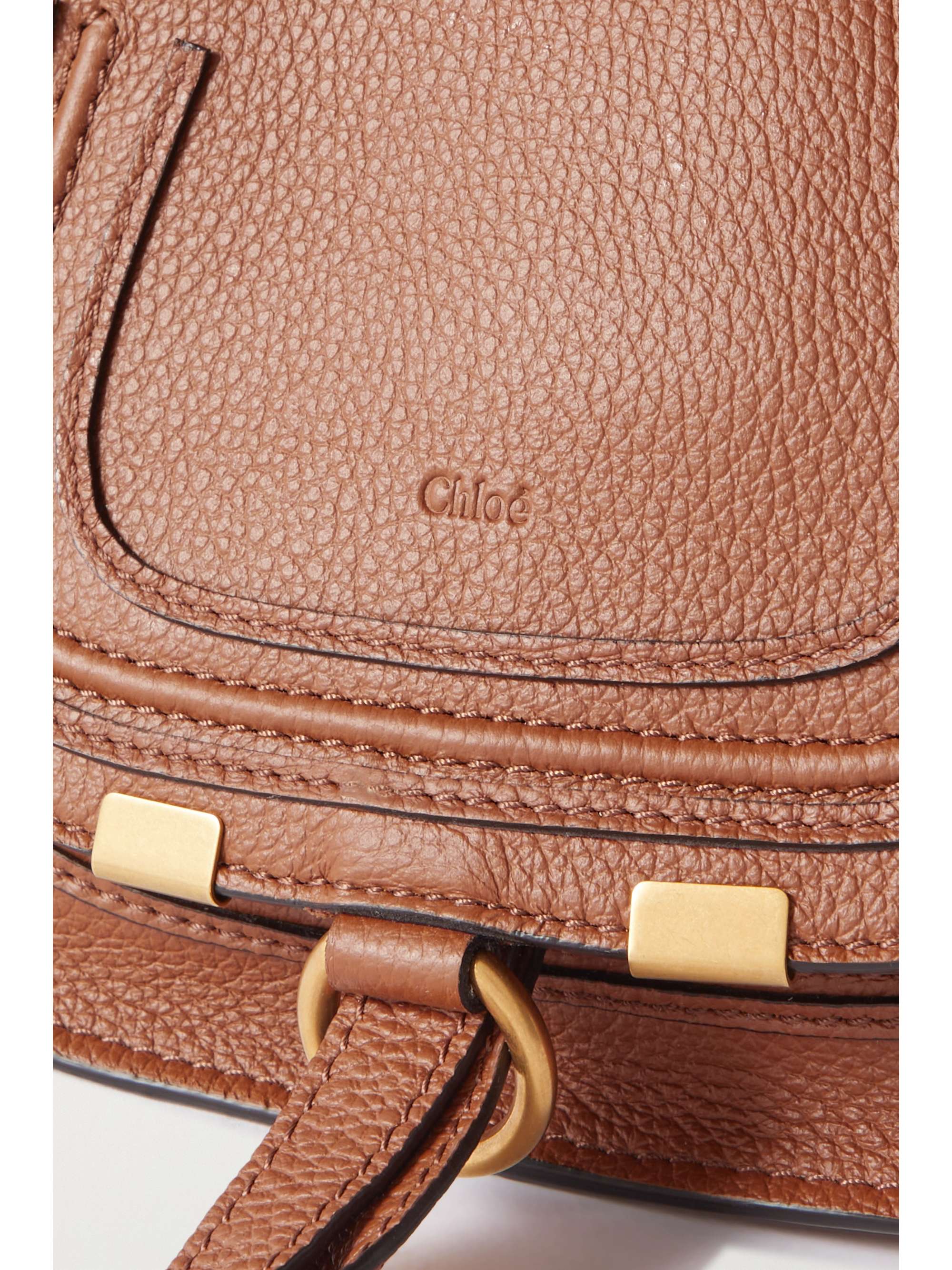 CHLOÉ Marcie テクスチャードレザー ミニ トートバッグ