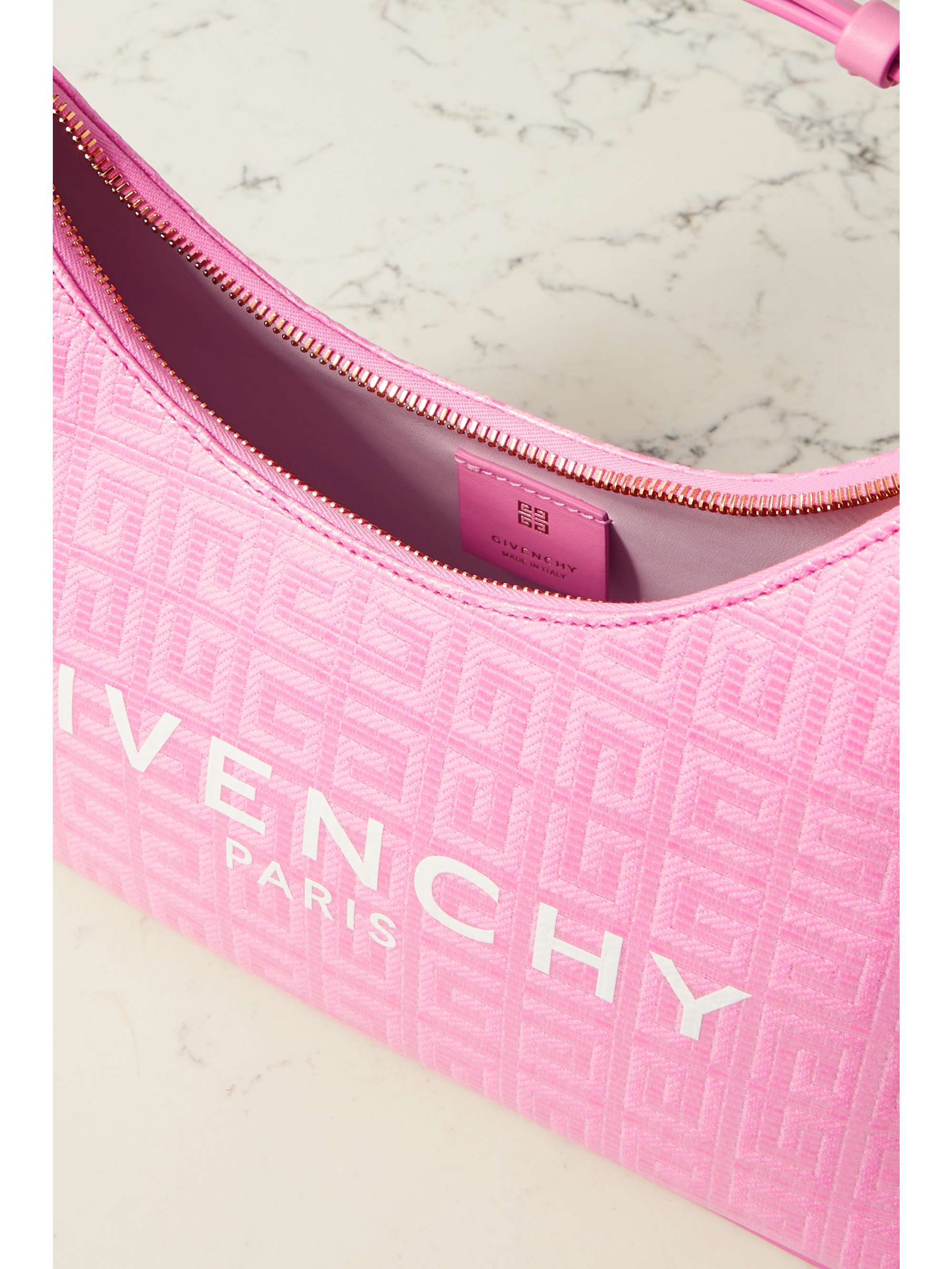 GIVENCHY Sac porté épaule en toile enduite imprimée à finitions en cuir Moon Cut Out Small