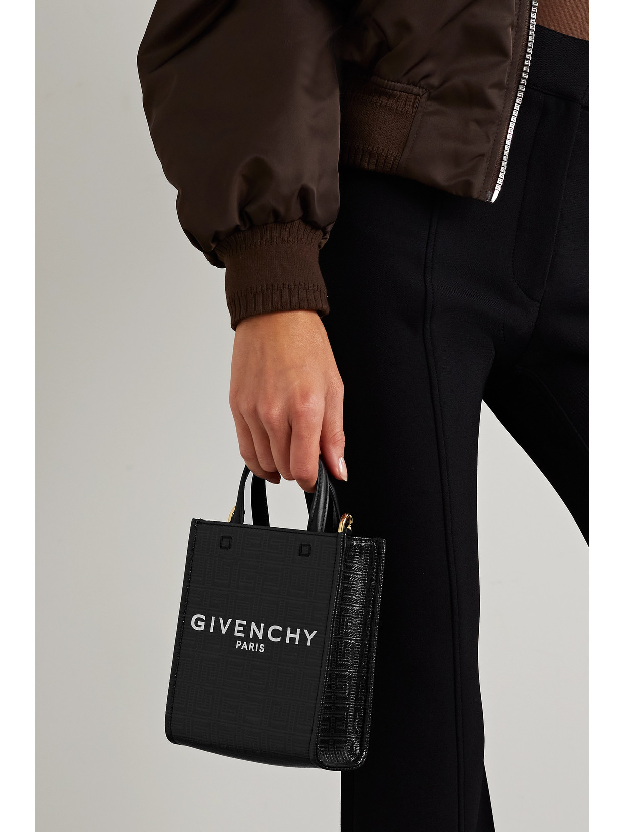 Beige G-Tote mini logo-print canvas tote bag, Givenchy