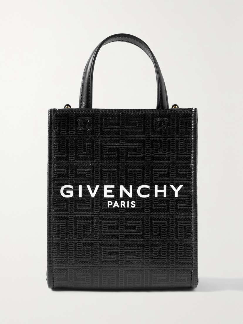 Givenchy G-tote Mini Leather-trimmed Printed Coated-canvas Tote