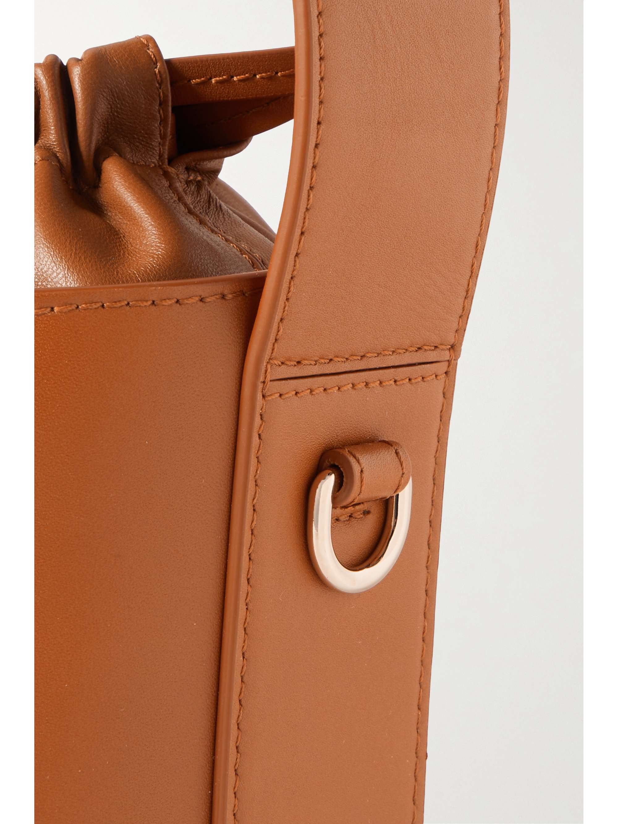 CHLOÉ + NET SUSTAIN Sense embroidered leather bucket bag