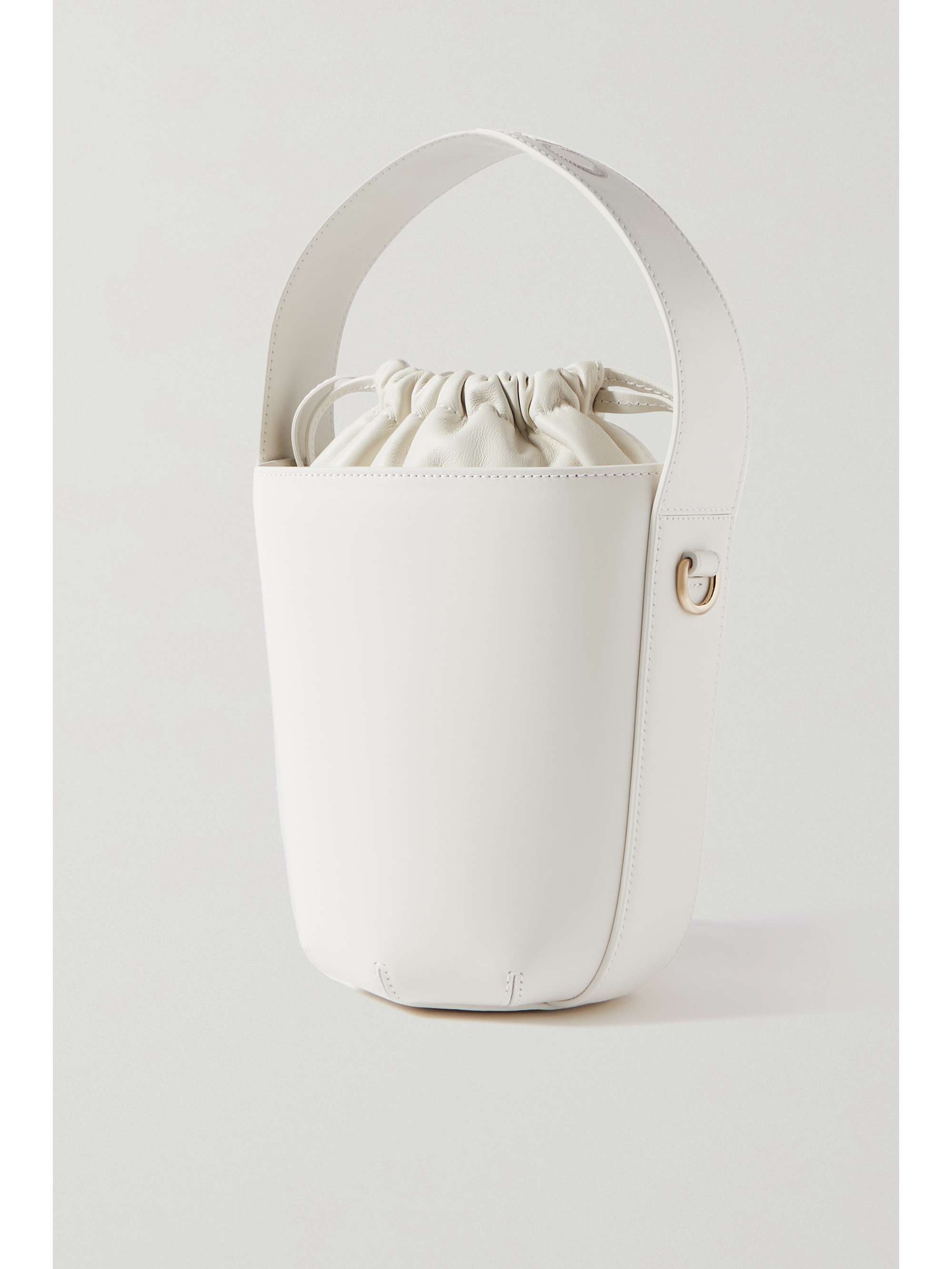 CHLOÉ + NET SUSTAIN Sense embroidered leather bucket bag