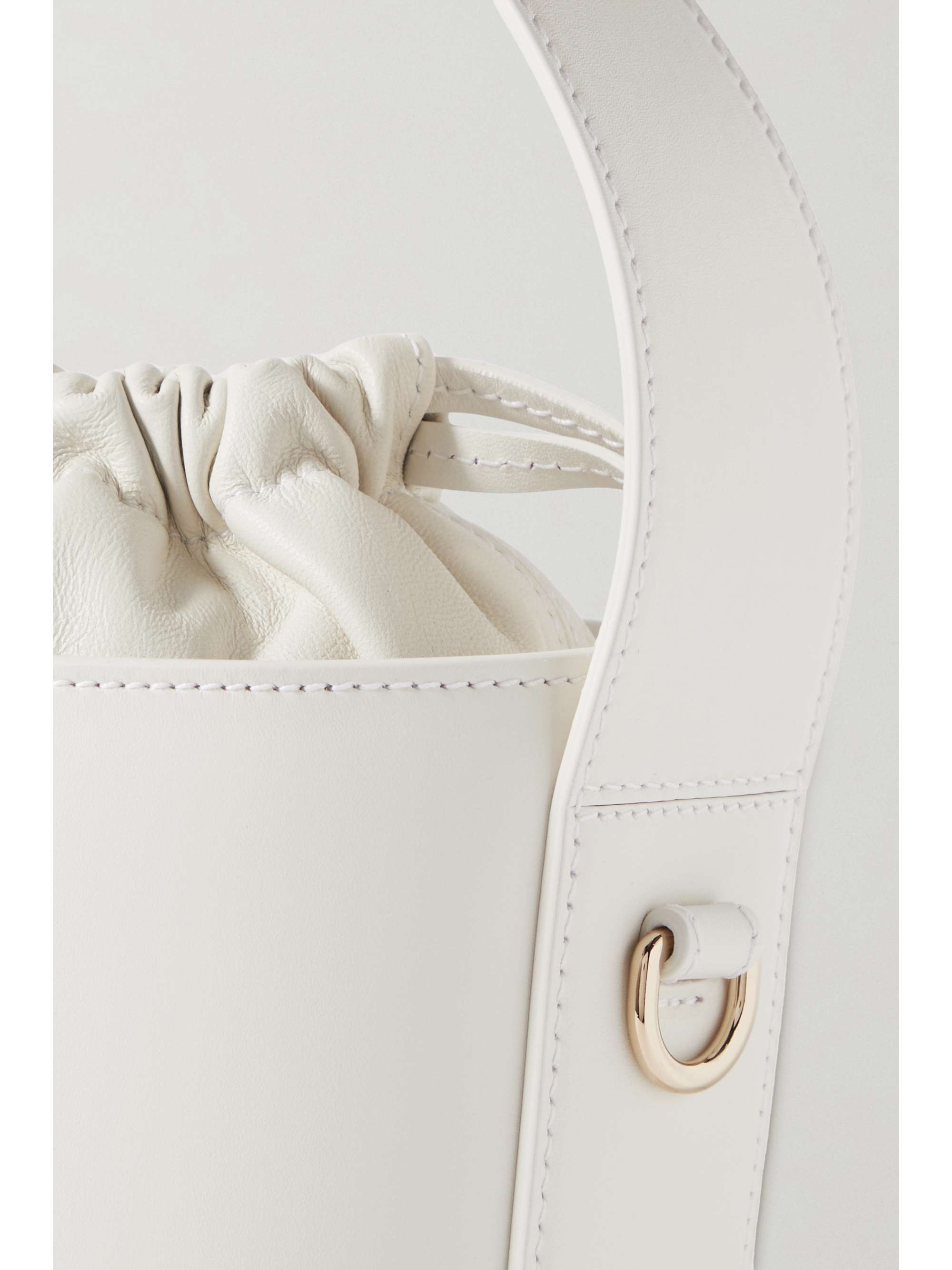 CHLOÉ + NET SUSTAIN Sense embroidered leather bucket bag