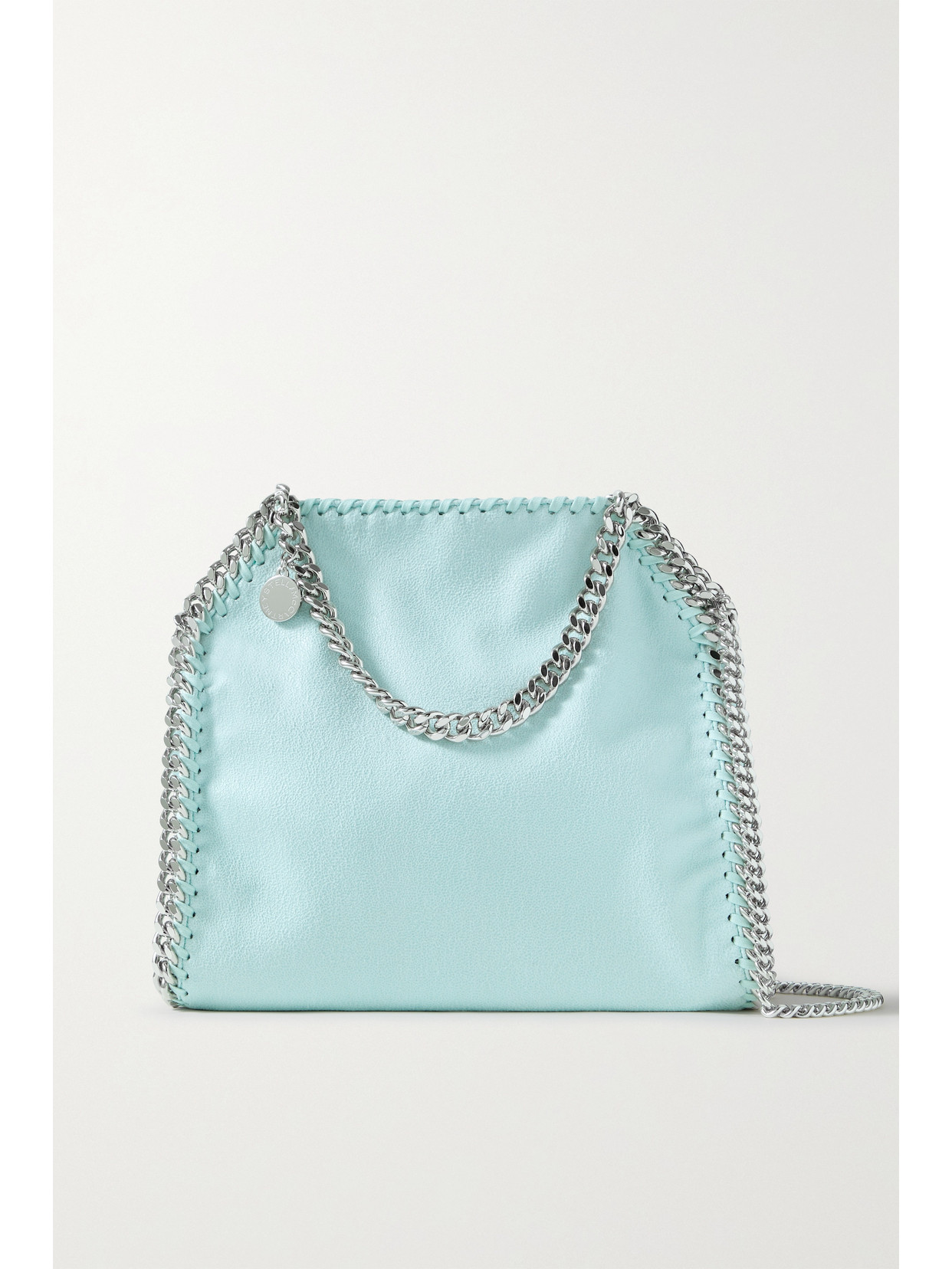 Stella McCartney - The Falabella Mini Vegetarian Brushed-leather Tote - Blue