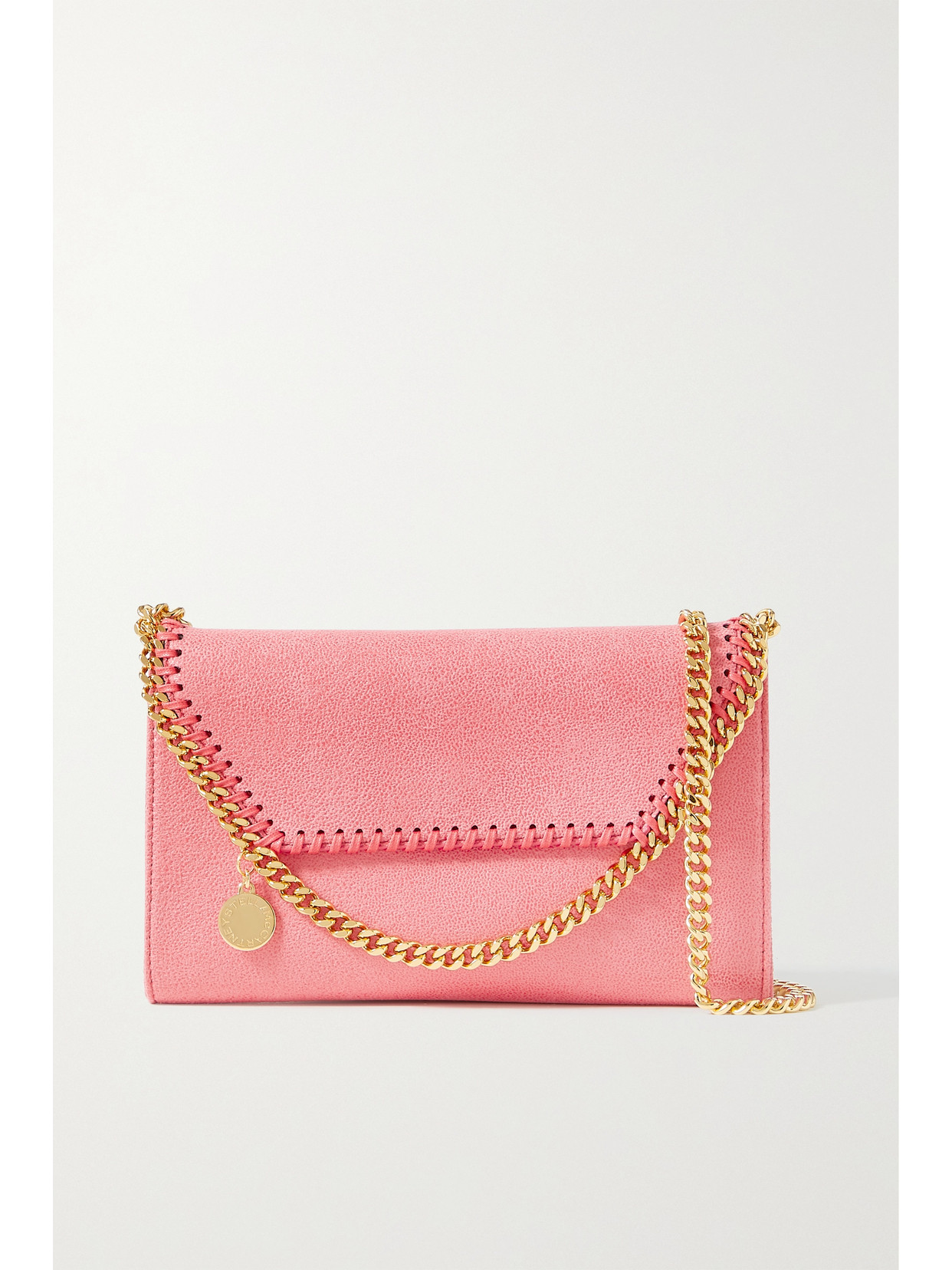 Stella McCartney - Falabella Mini Vegetarian Brushed-leather Shoulder Bag - Pink