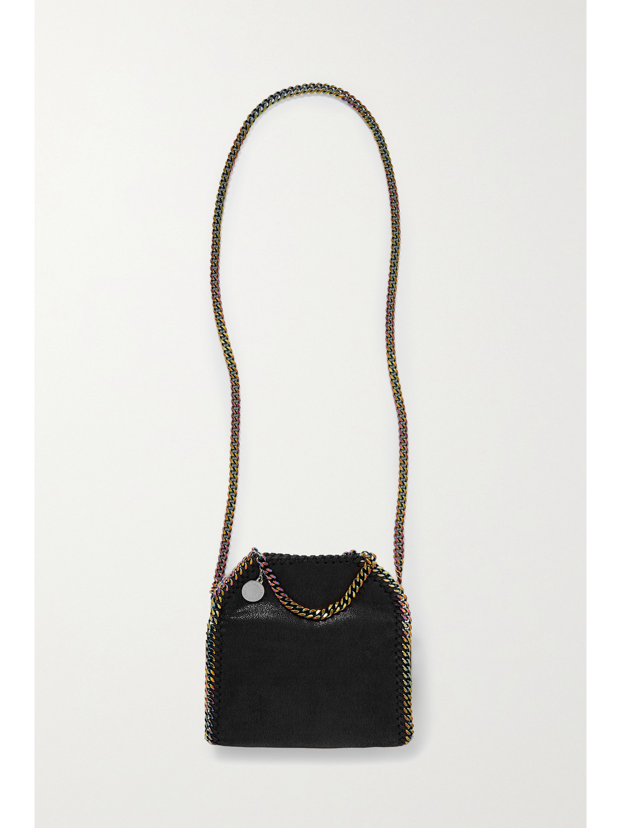 Stella McCartney - The Falabella Tiny Vegetarian Brushed-leather Shoulder Bag - Black