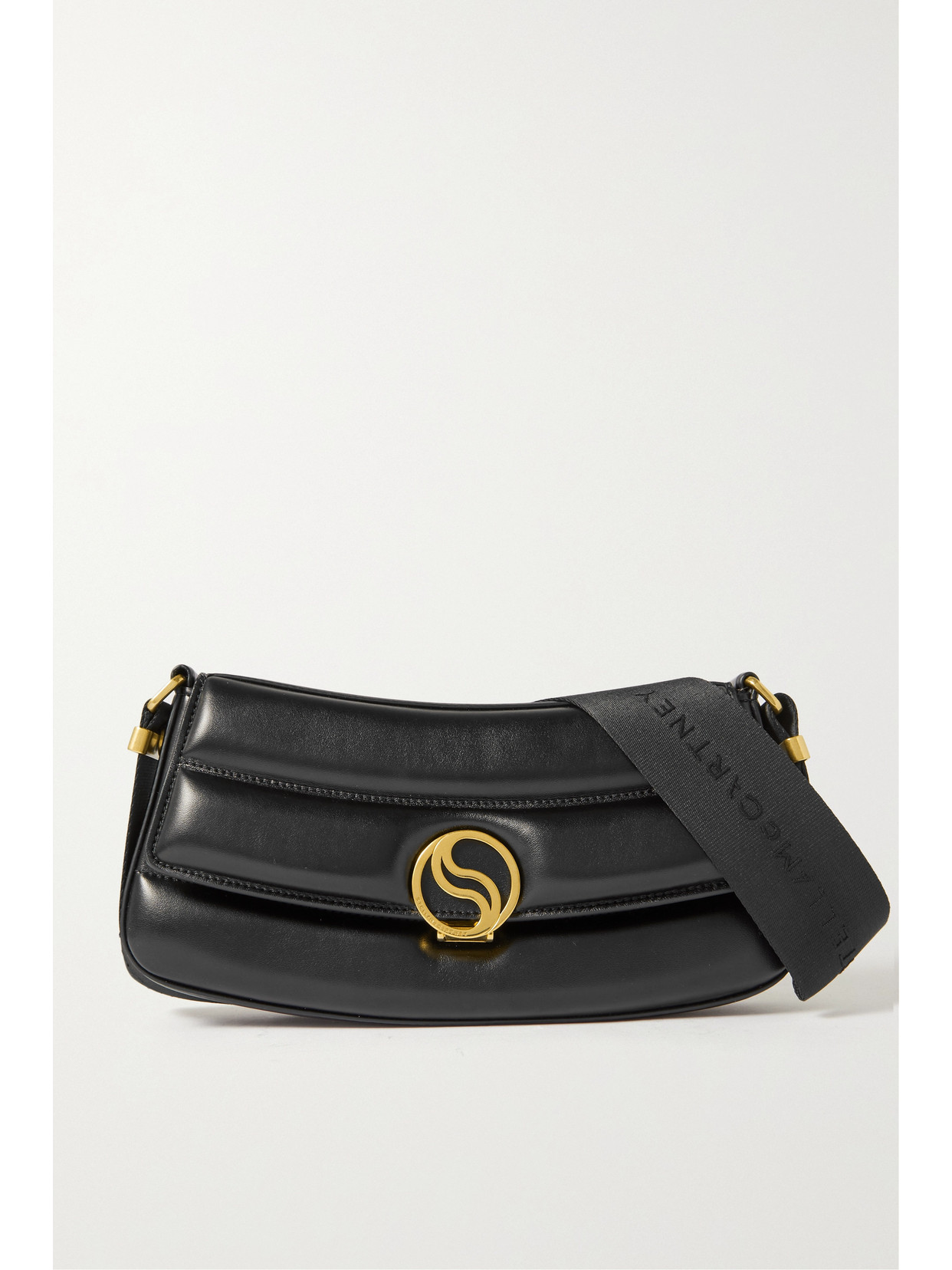 Stella McCartney - Padded Vegetarian Leather Shoulder Bag - Black