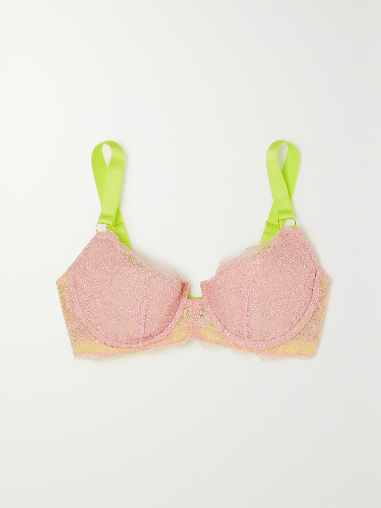 Dora Larsen - + Net Sustain Lotte Recycled Lace And Stretch-tulle Underwired Balconette Bra - Pink