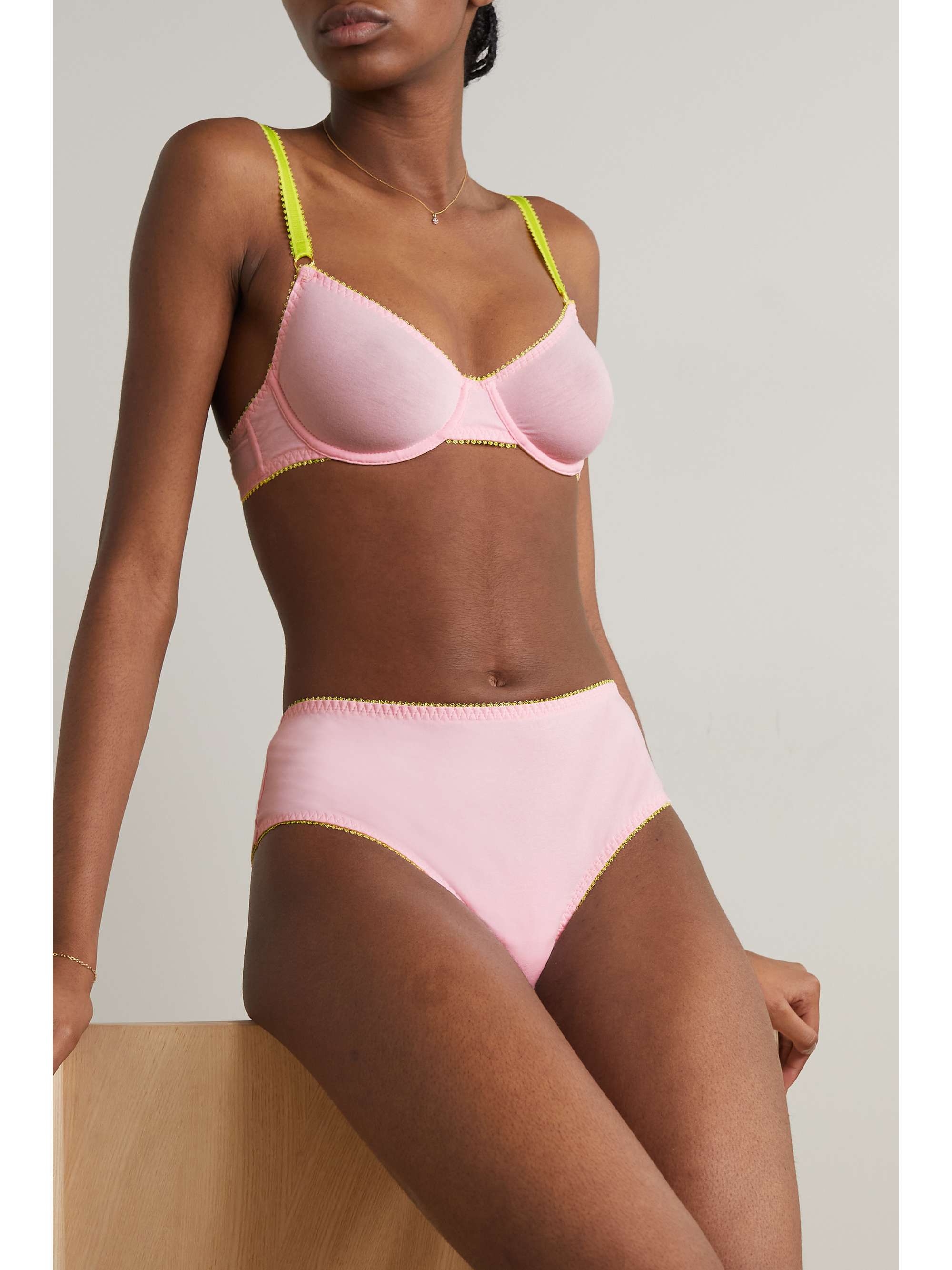 DORA LARSEN + NET SUSTAIN Skyler organic cotton-blend briefs