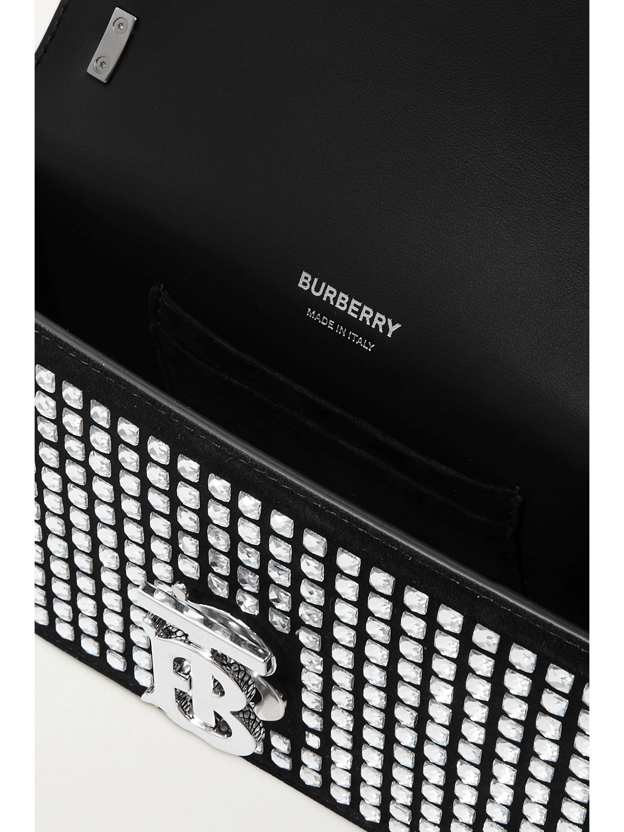 BURBERRY Mini embellished leather shoulder bag NETAPORTER