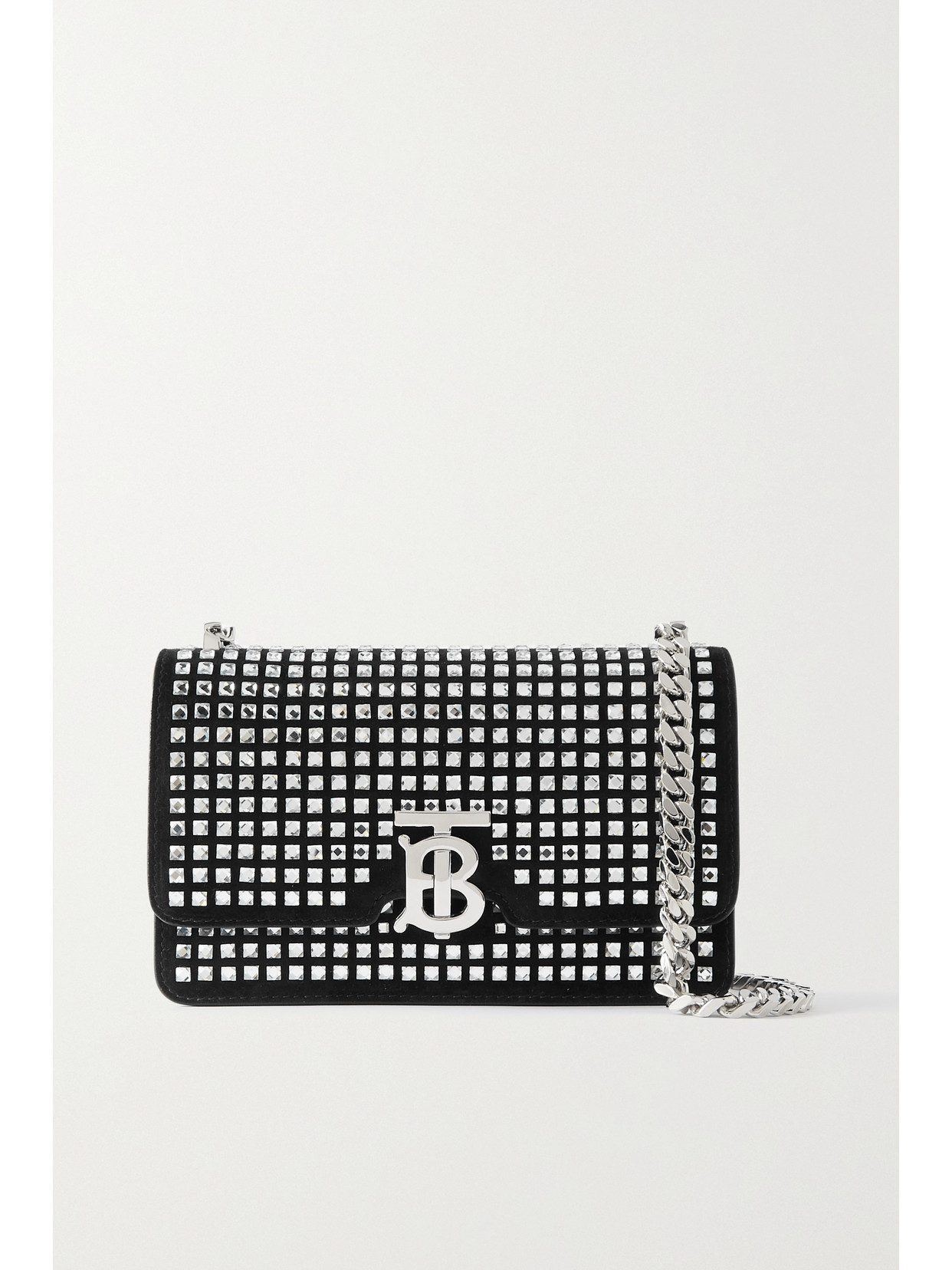 Burberry - Mini Embellished Leather Shoulder Bag - Black