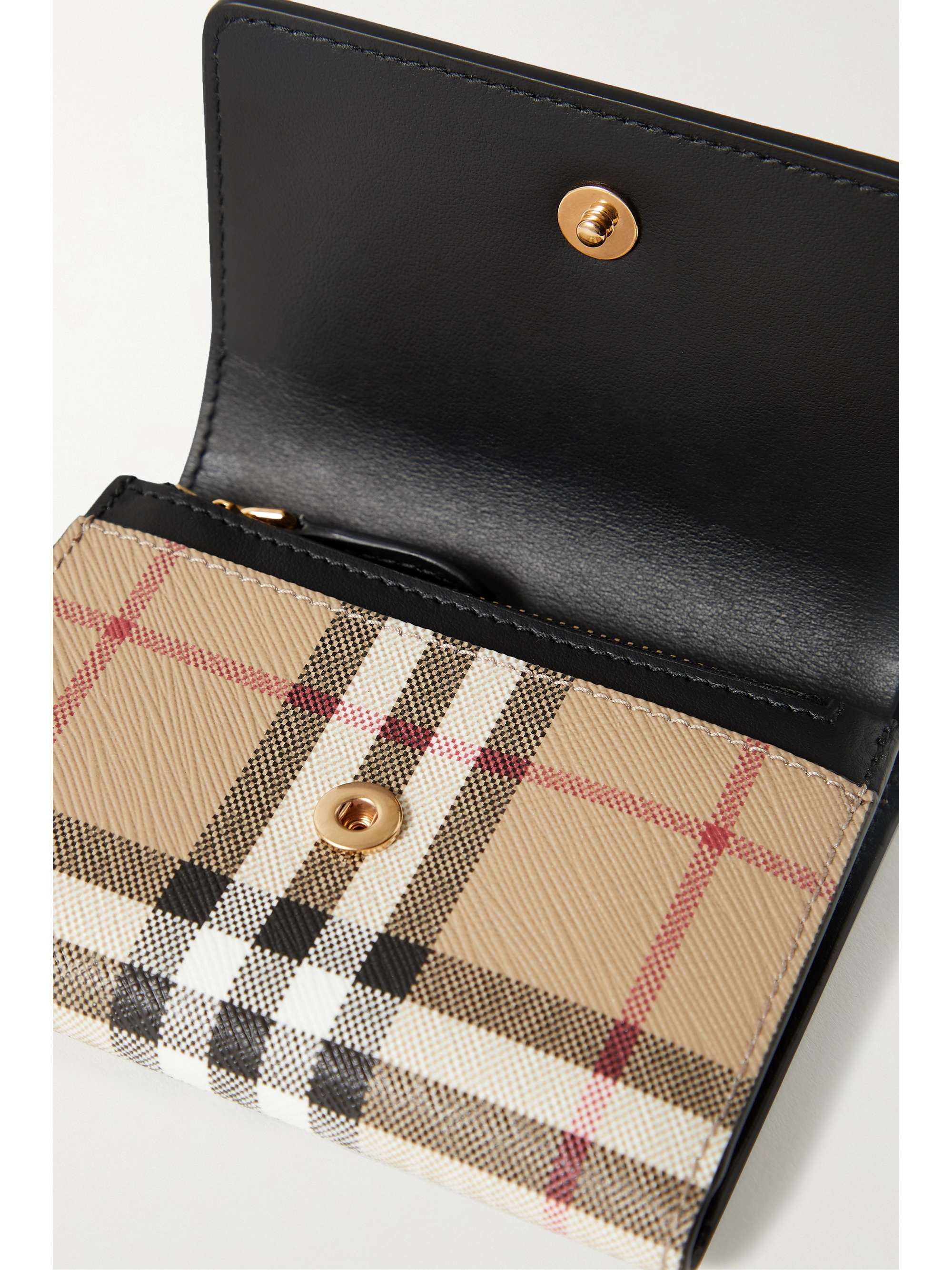 BURBERRY Leather checked coated-canvas wallet | NET-A-PORTER