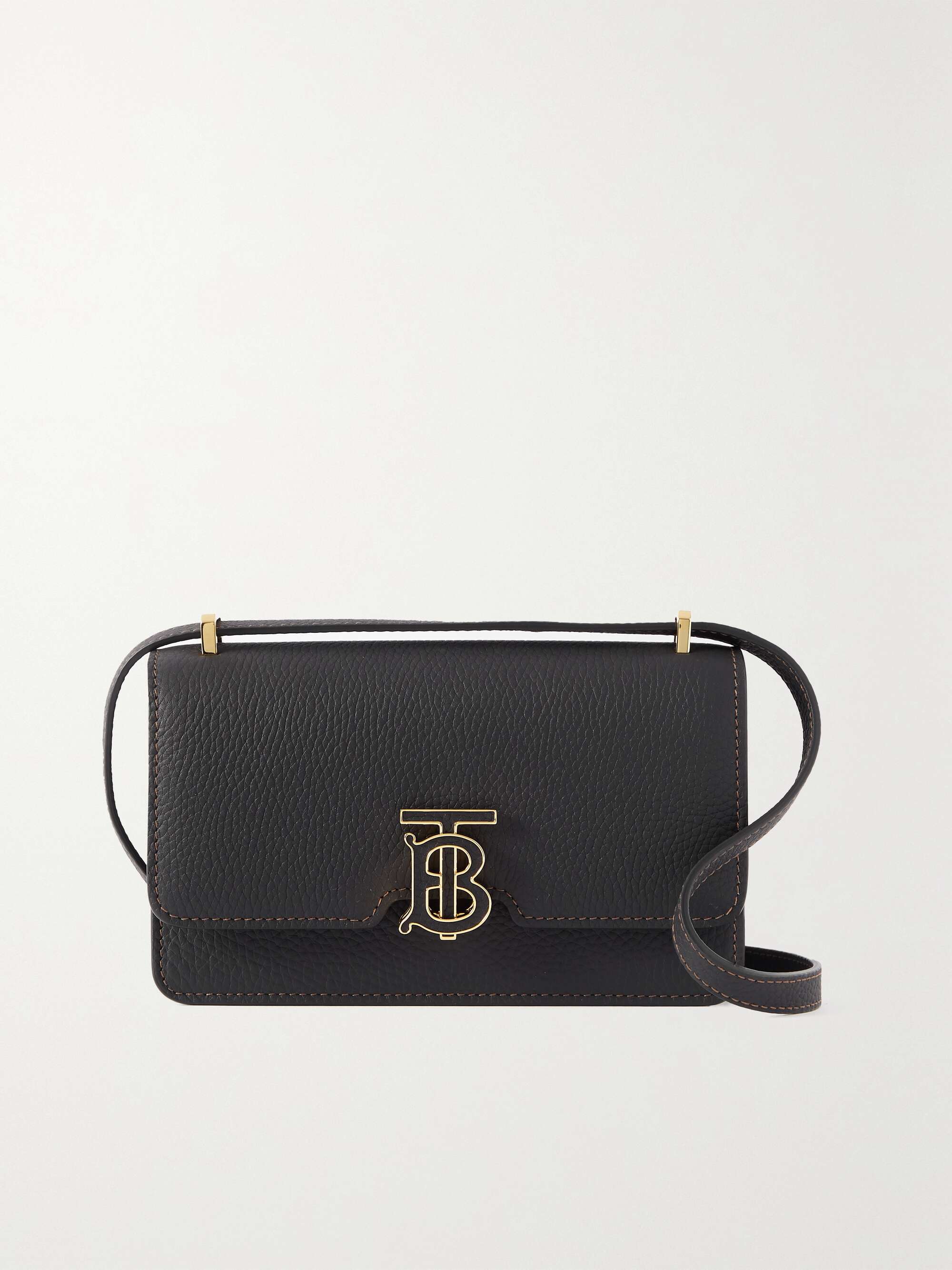 Burberry textured leather shoulder bag deals